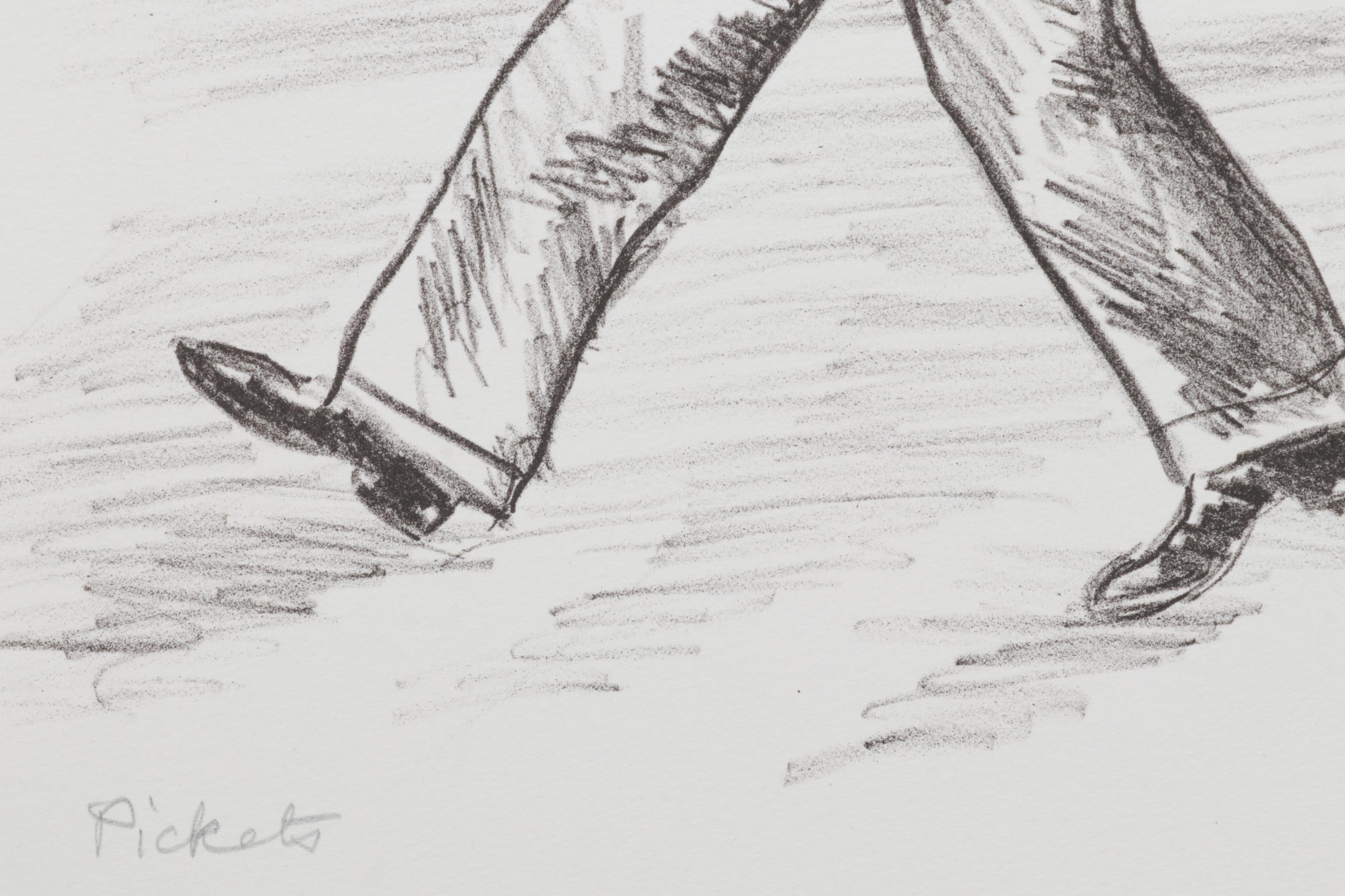 Sidney Chafetz Lithograph "Pickets," 1987