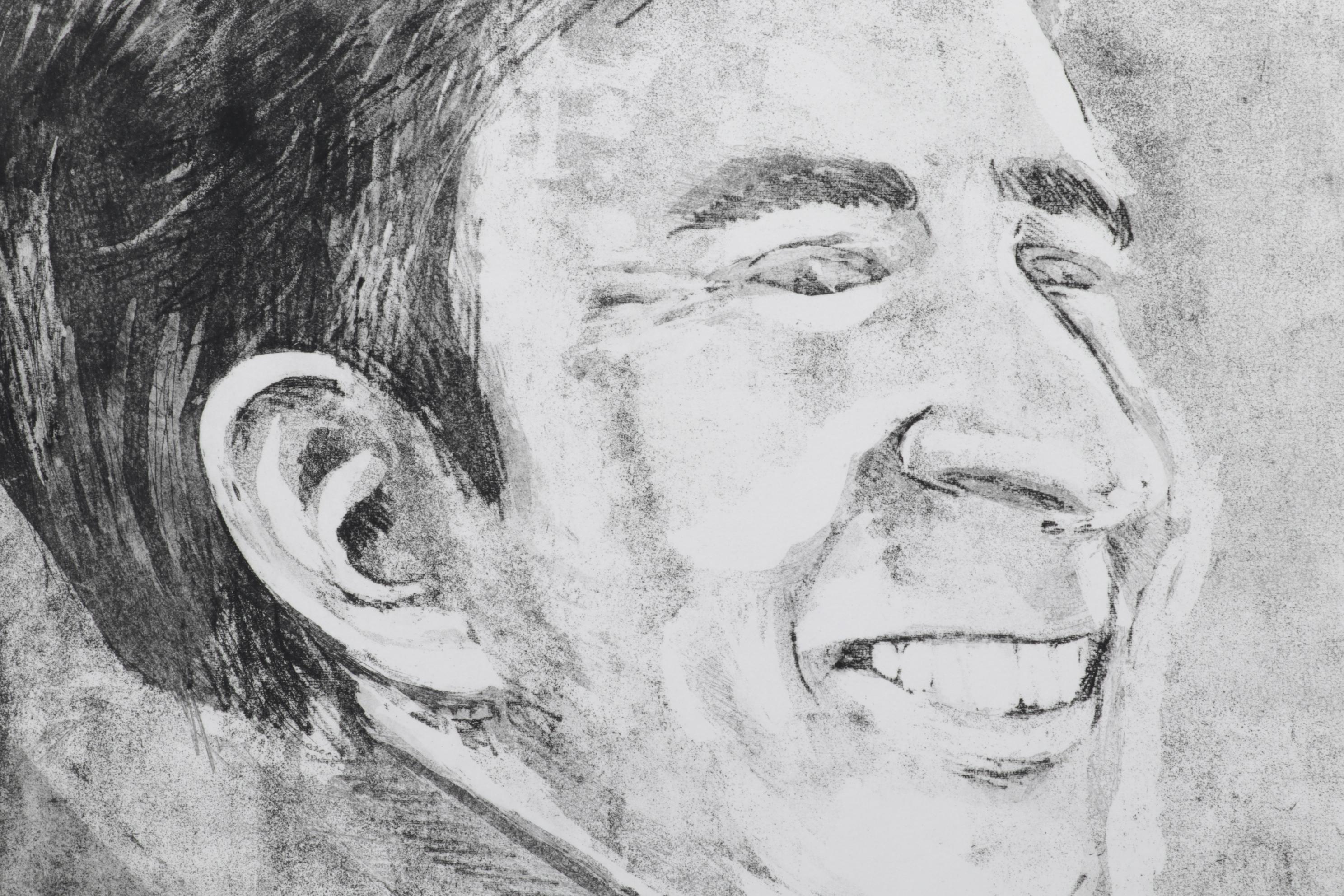 Sidney Chafetz Etching with Aquatint "John Updike," 1981