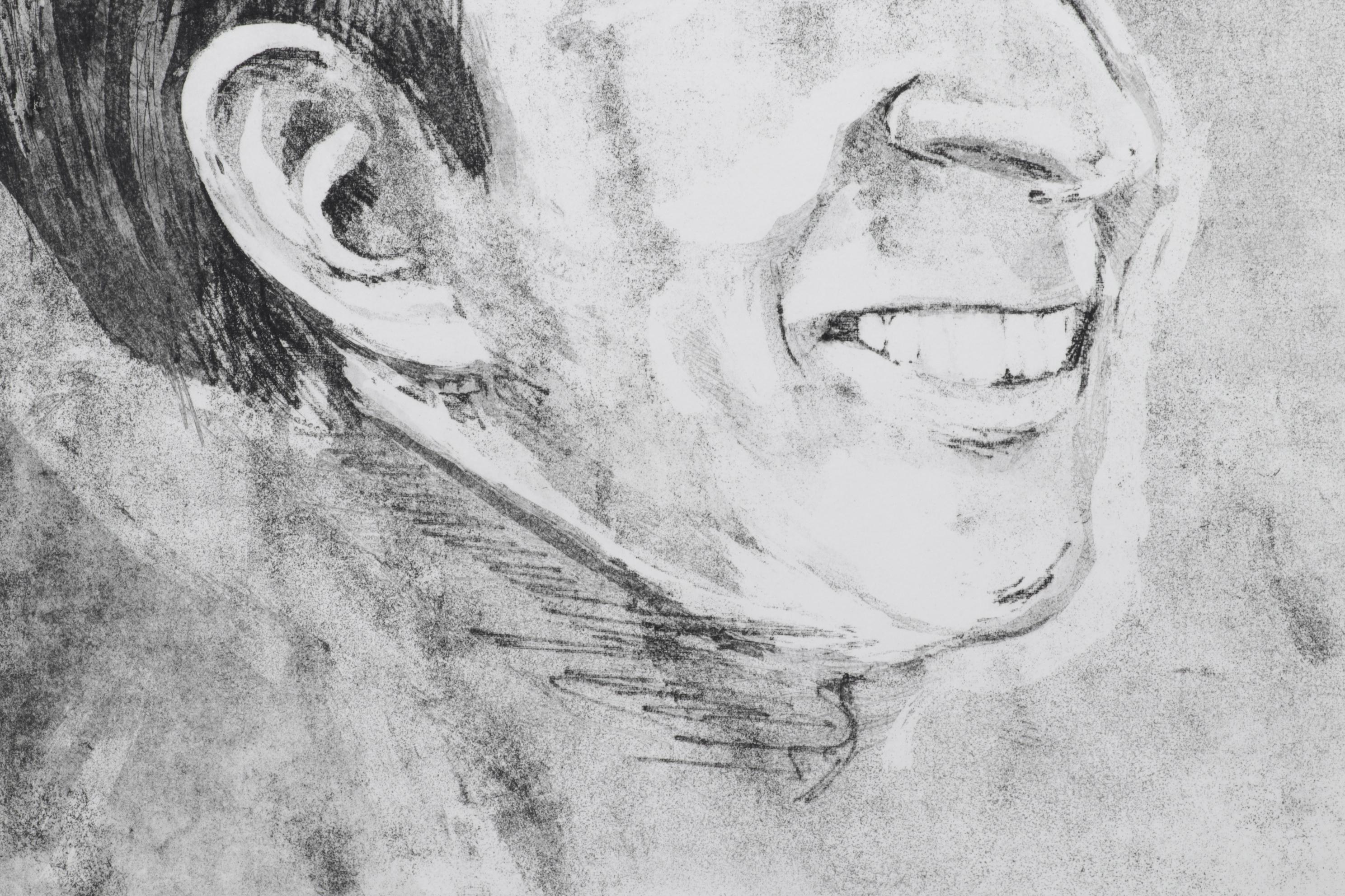 Sidney Chafetz Etching with Aquatint "John Updike," 1981