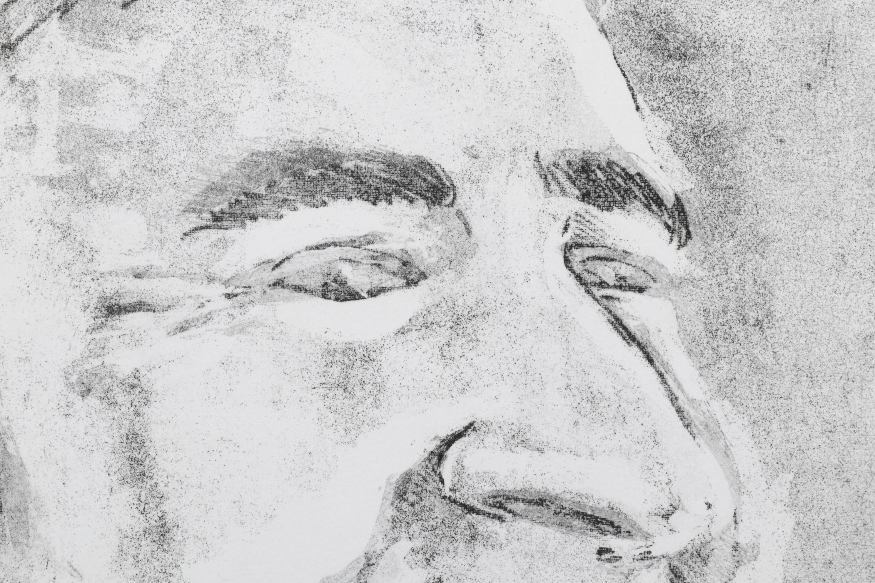 Sidney Chafetz Etching with Aquatint "John Updike," 1981