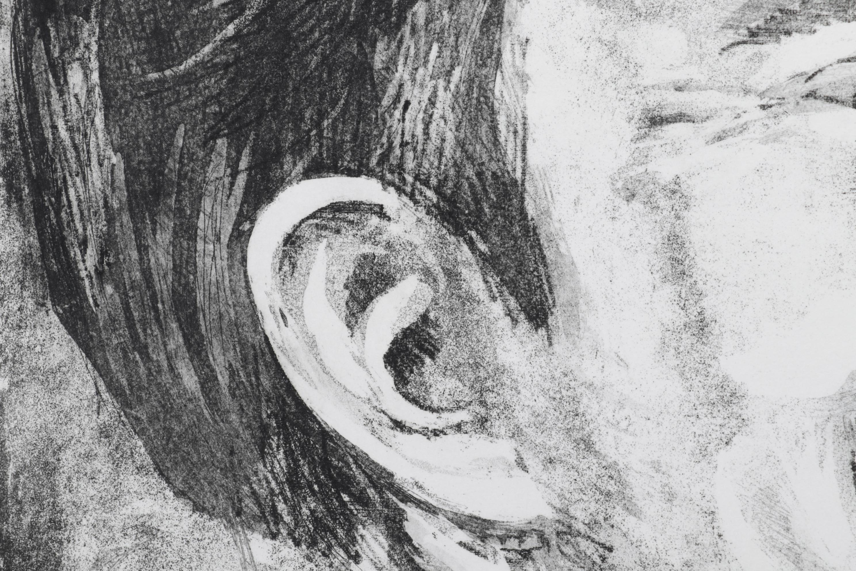 Sidney Chafetz Etching with Aquatint "John Updike," 1981