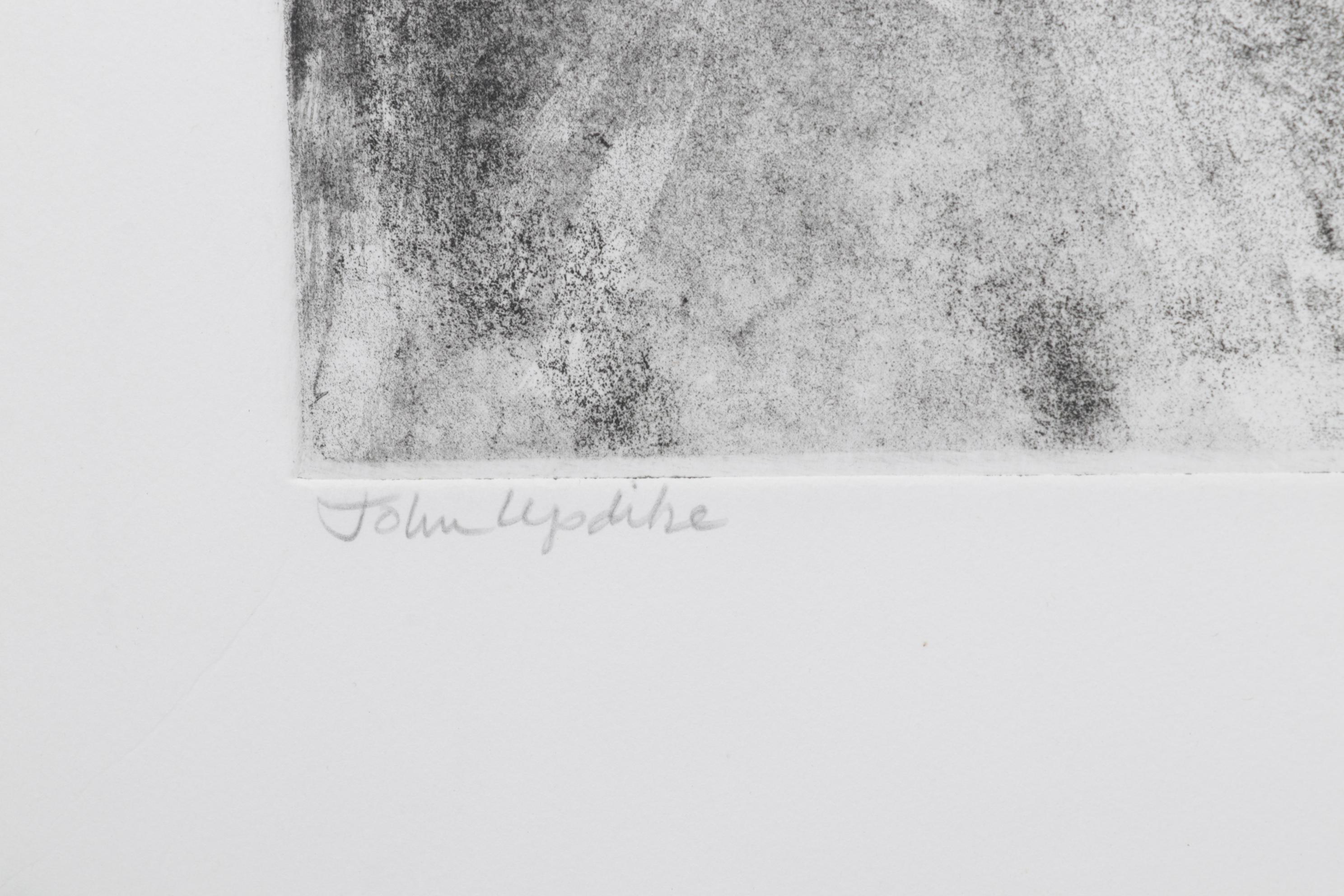Sidney Chafetz Etching with Aquatint "John Updike," 1981