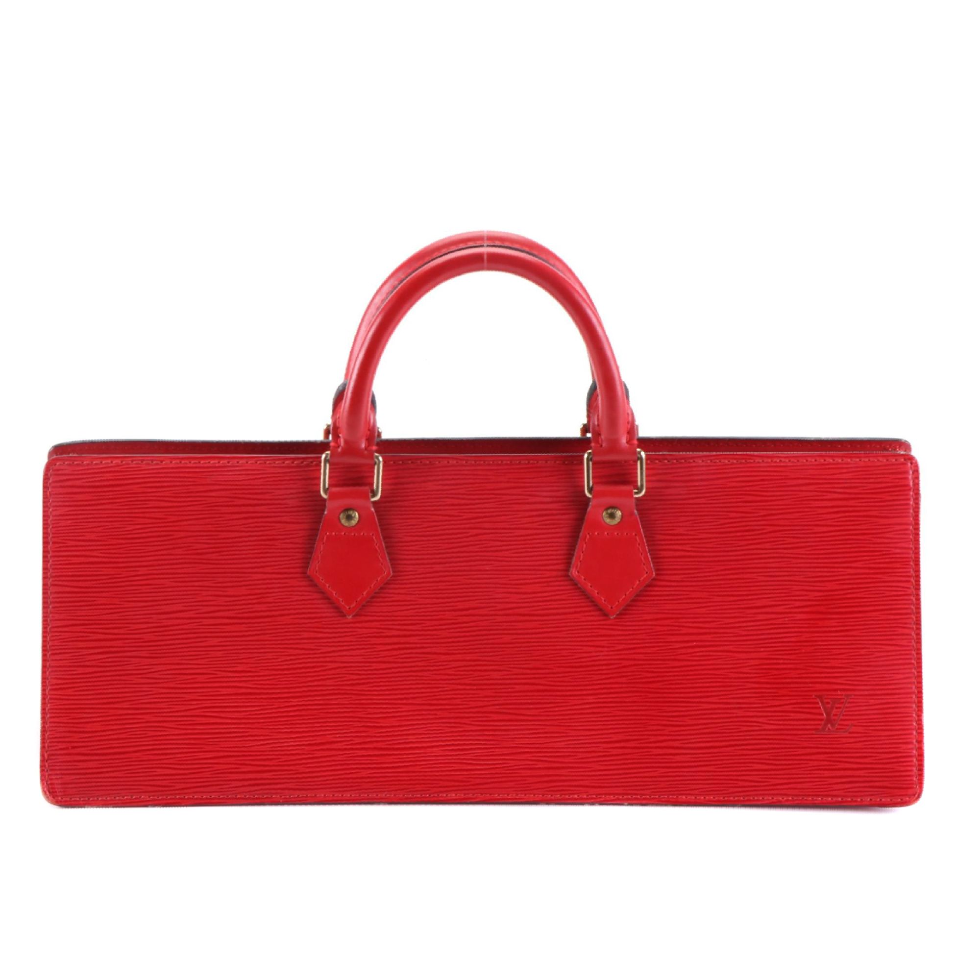 Louis Vuitton Sac Triangle Handbag in Red Epi Leather