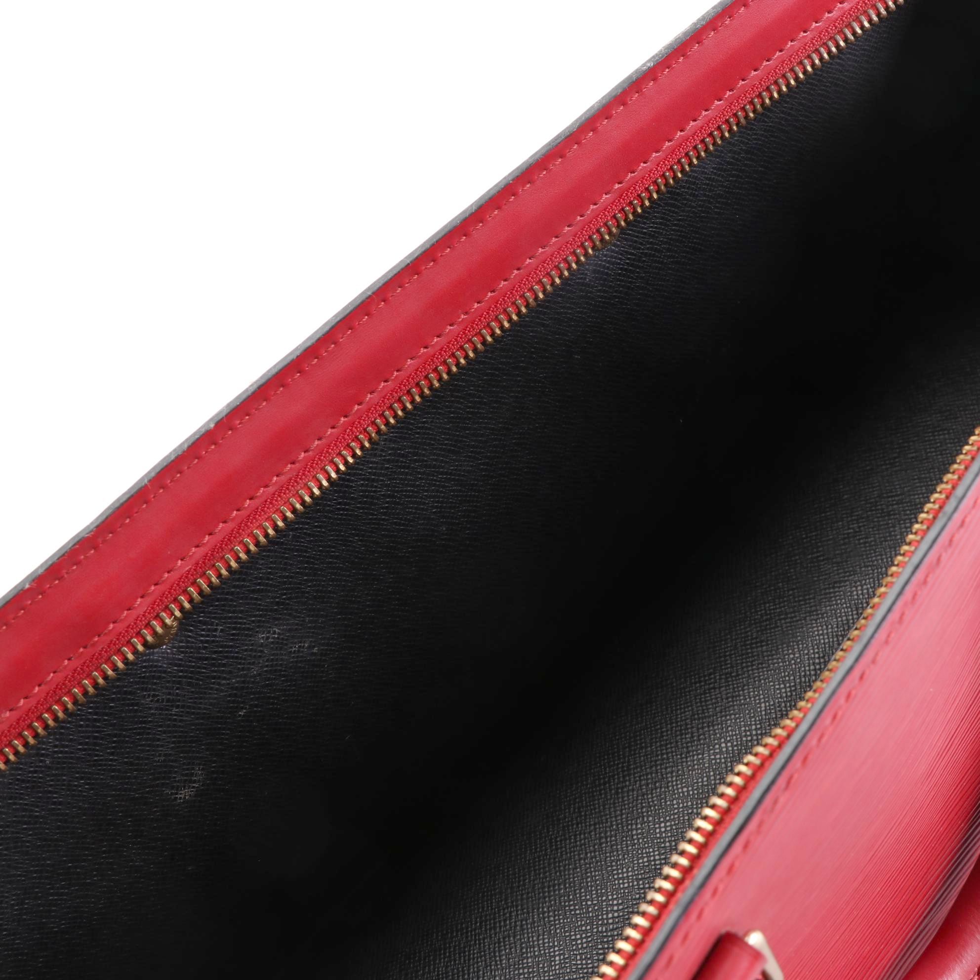 Louis Vuitton Sac Triangle Handbag in Red Epi Leather