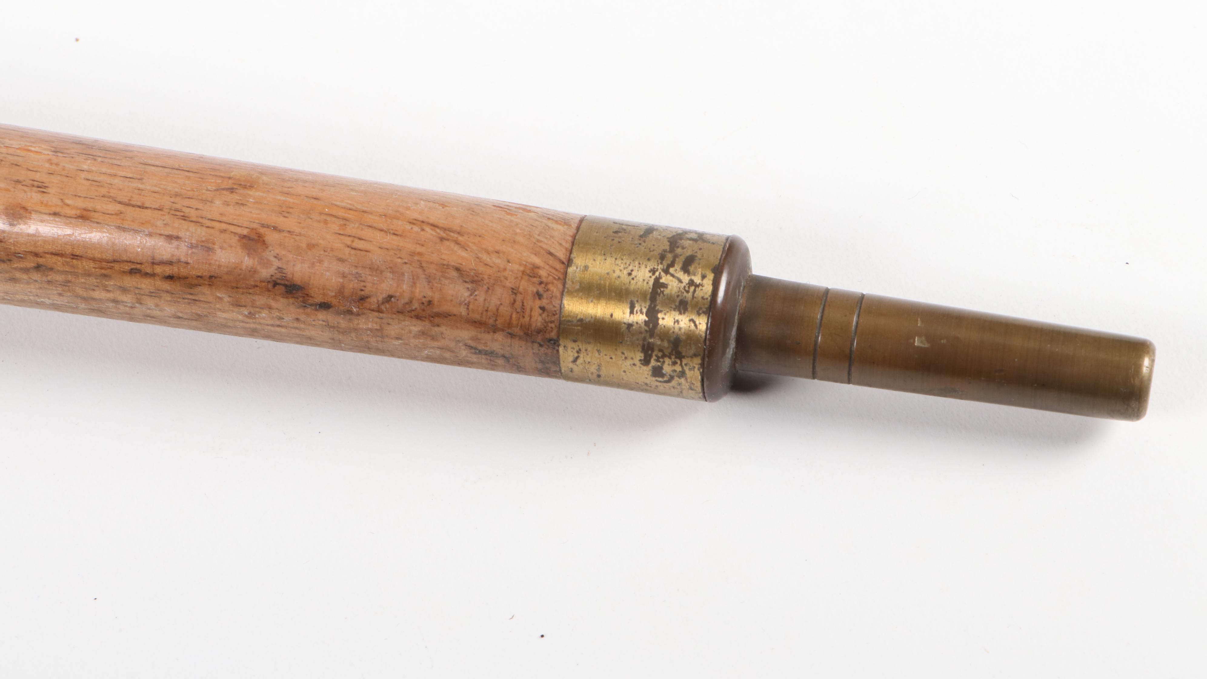 Korean Paint Decorated Walking Stick with Concealed Pool Cue