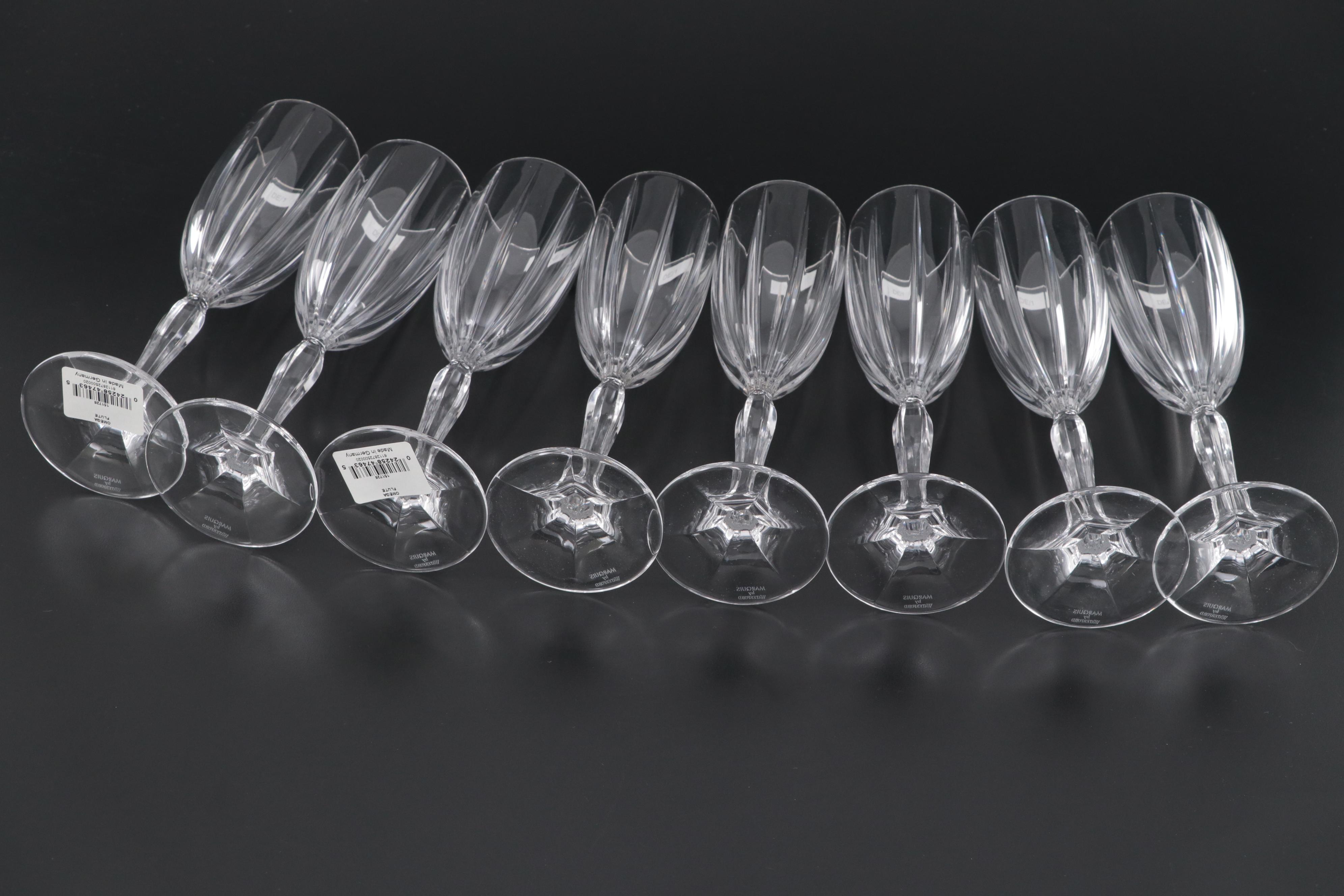 Marquis by Waterford "Omega" Crystal Champagne Flutes