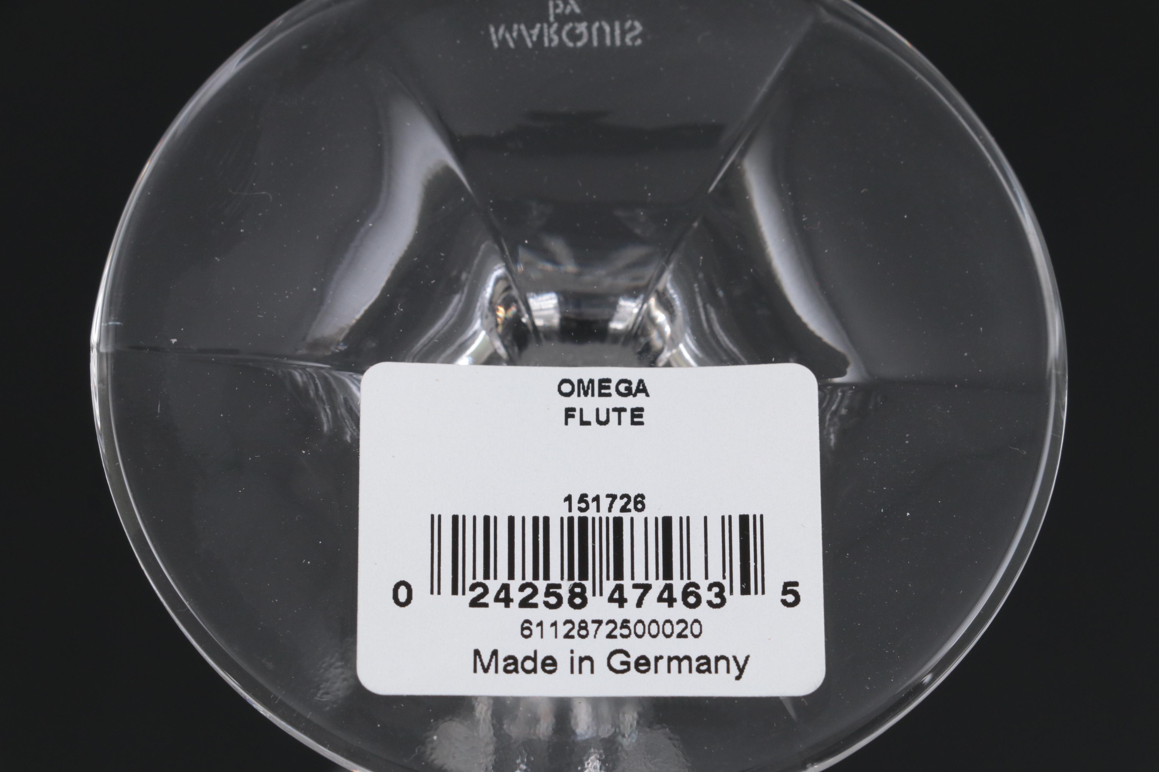 Marquis by Waterford "Omega" Crystal Champagne Flutes