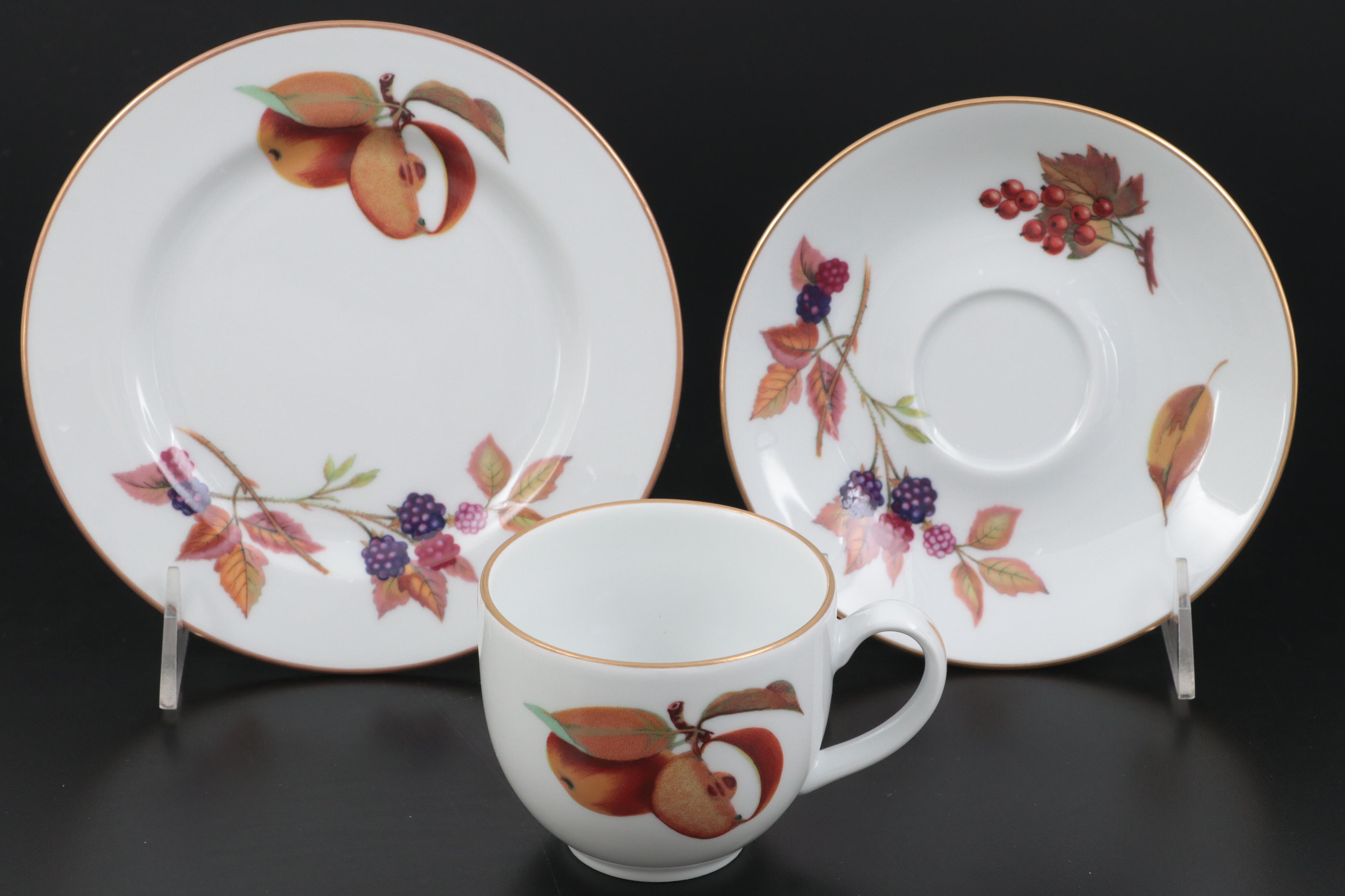 Royal Worcester "Evesham" Casserole Dish and Tableware