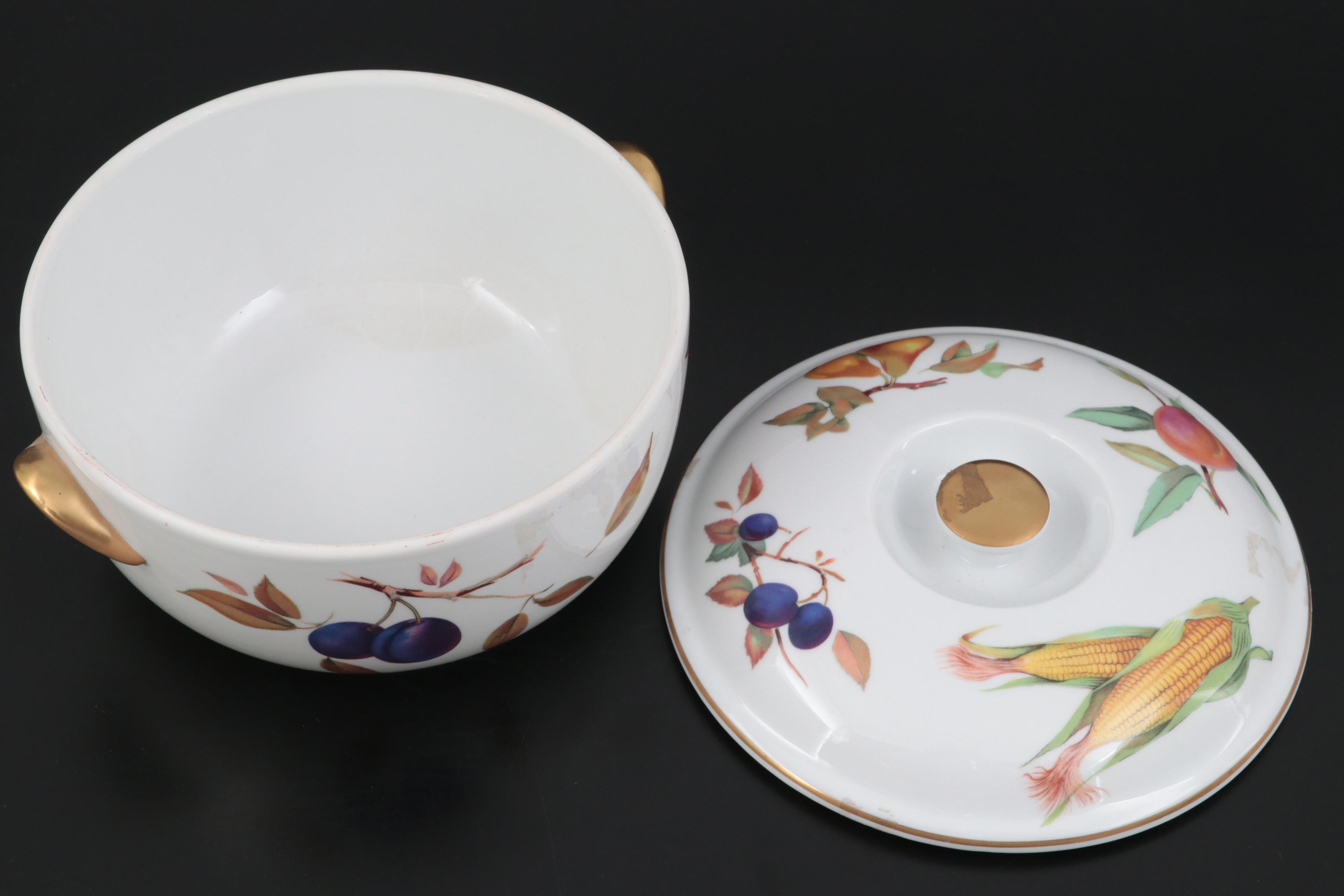 Royal Worcester "Evesham" Casserole Dish and Tableware
