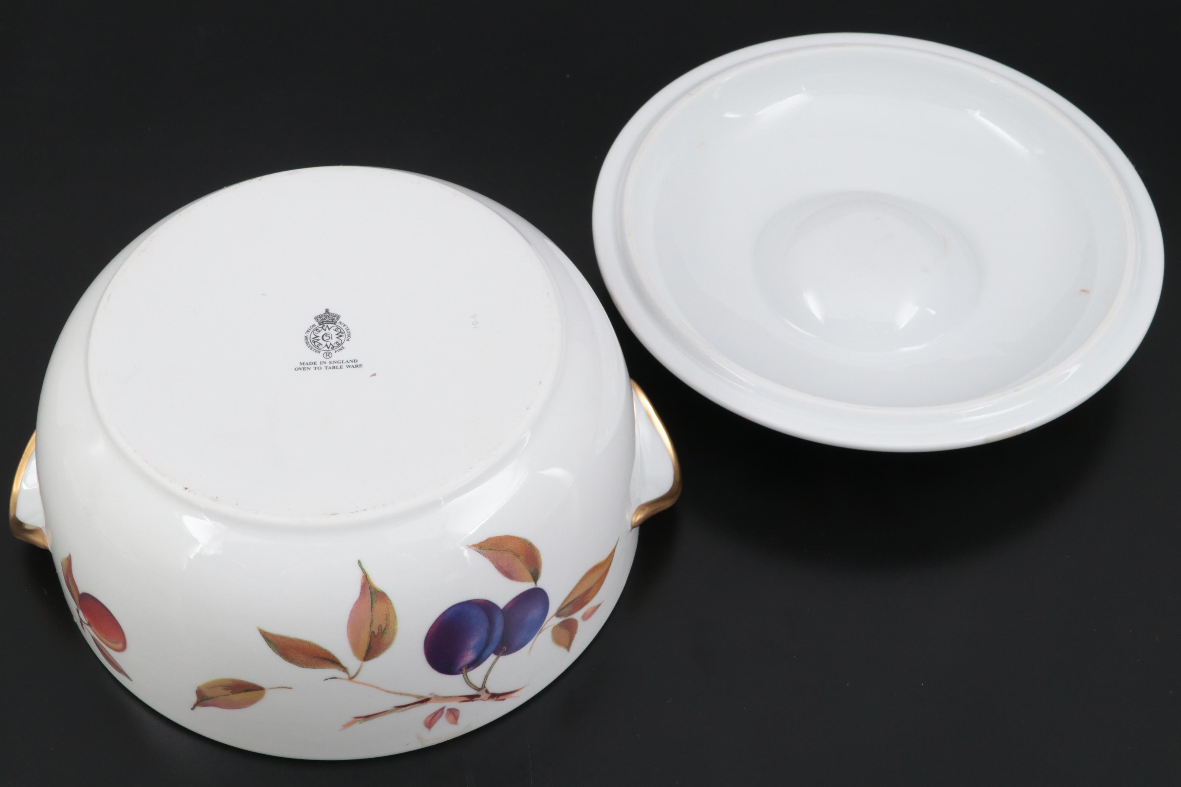 Royal Worcester "Evesham" Casserole Dish and Tableware
