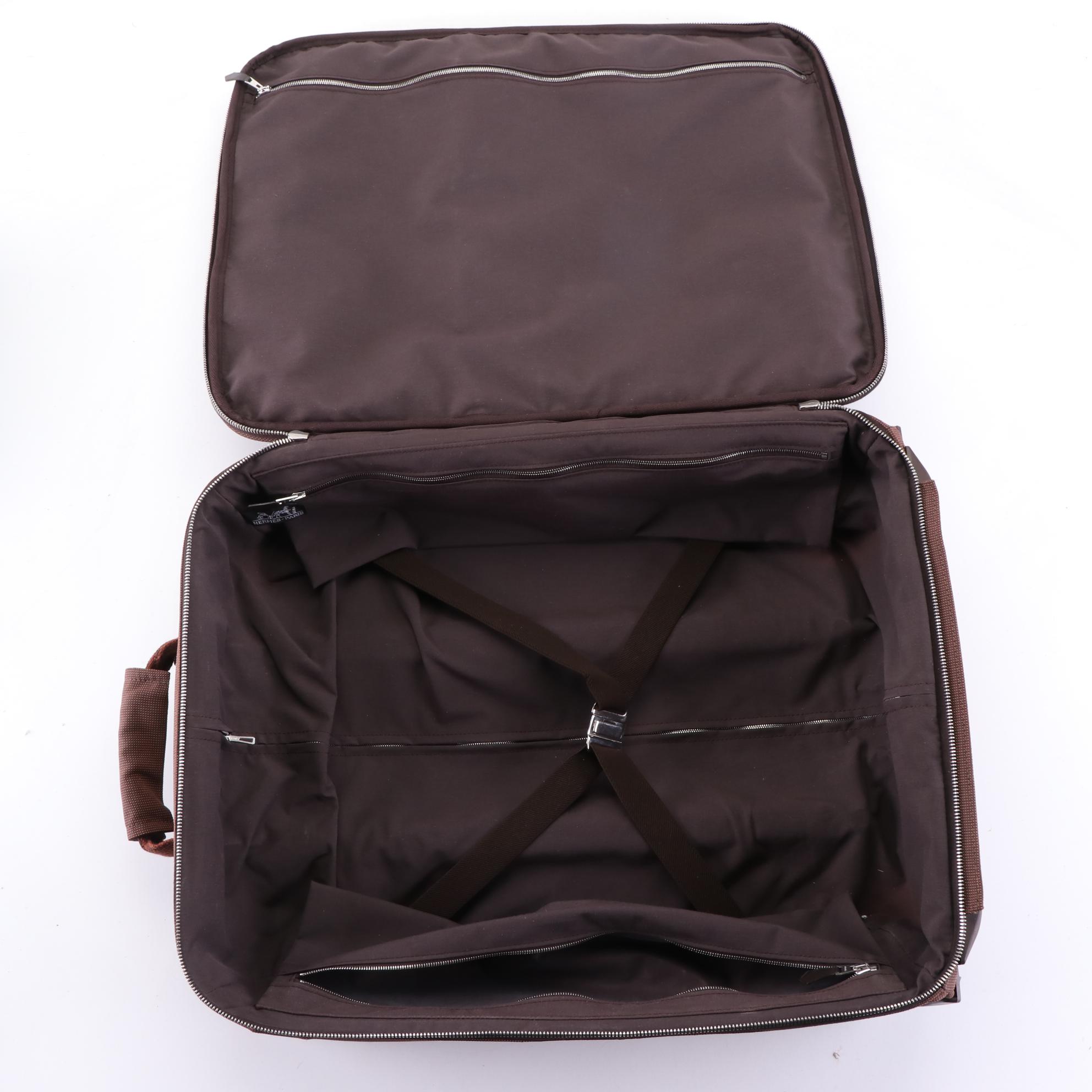 Hermès Herline Carry-On Trolley Suitcase in Nylon Canvas