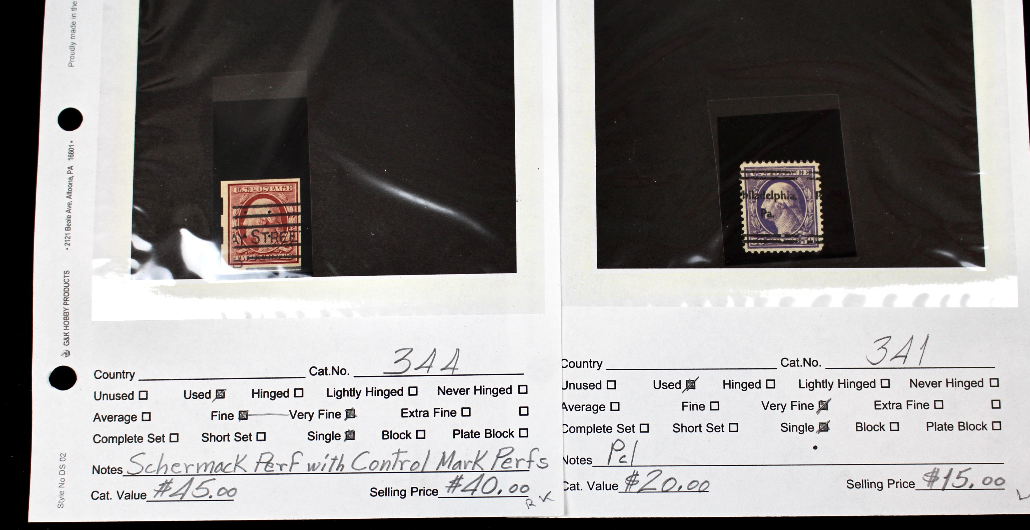Dealer Inventory of Used U.S. Postage Stamps