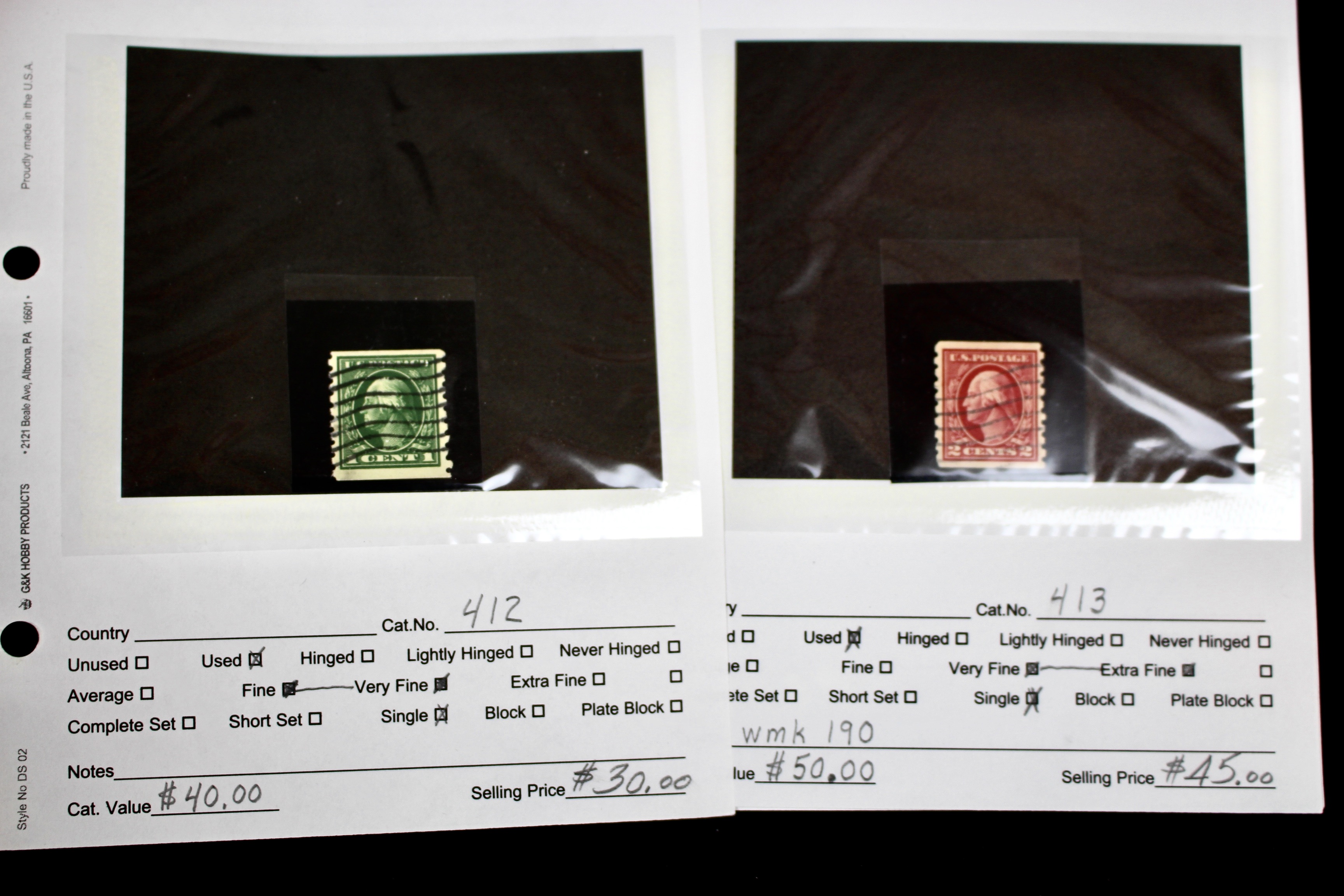 Dealer Inventory of Used U.S. Postage Stamps