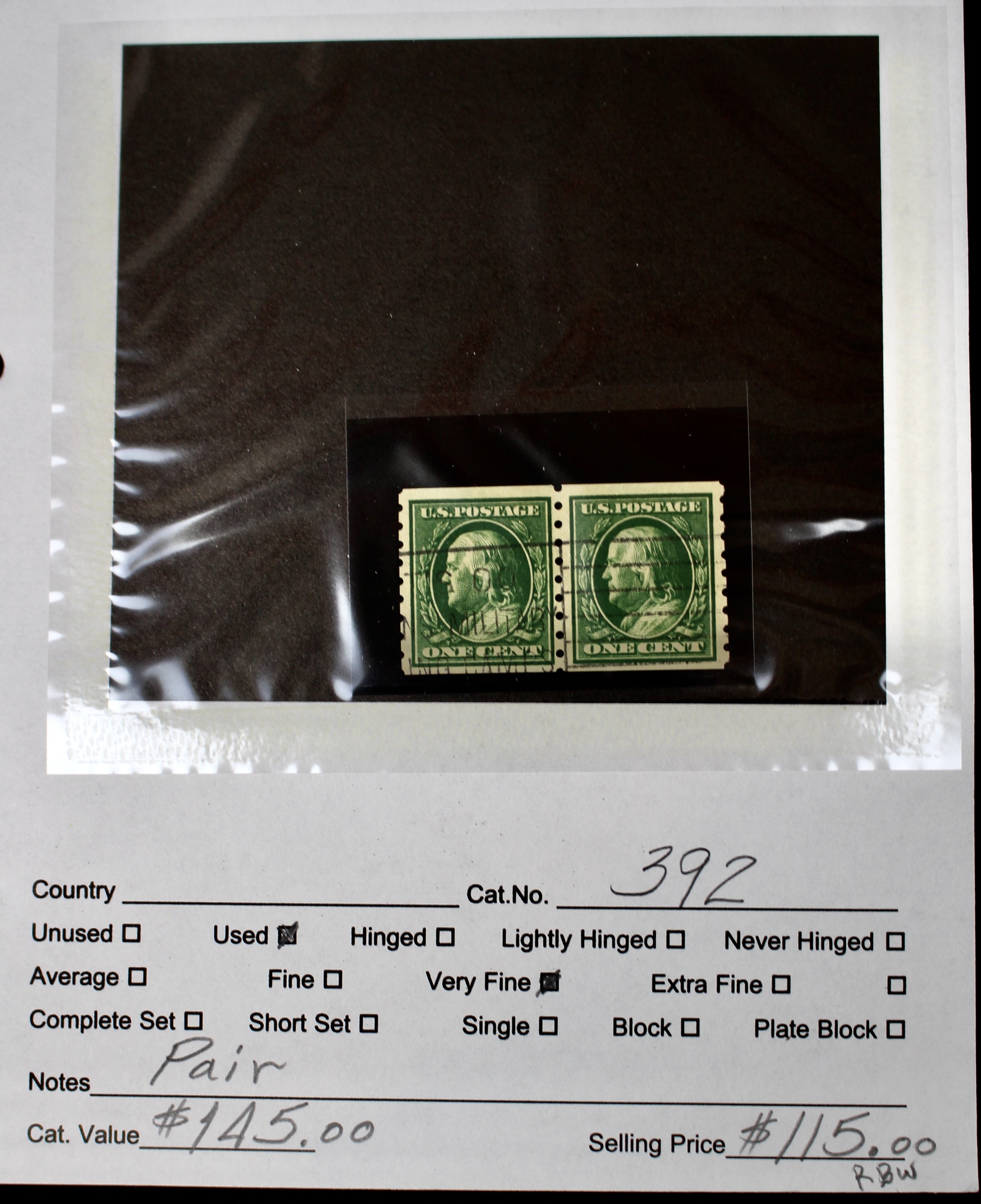 Dealer Inventory of Used U.S. Postage Stamps