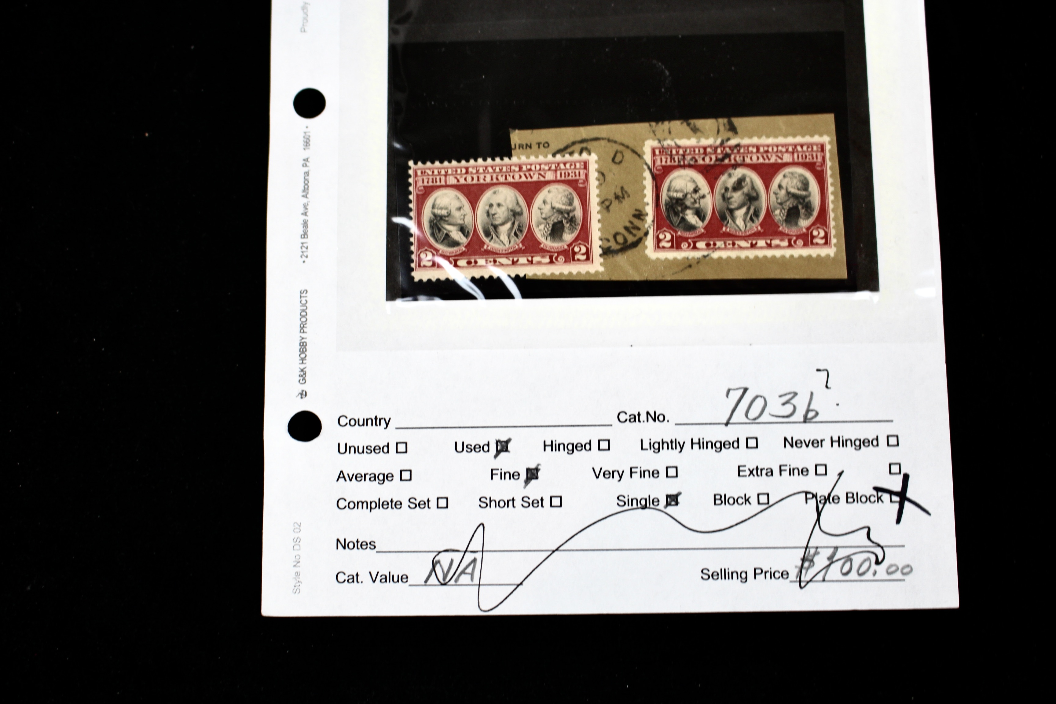 Dealer Inventory of Used U.S. Postage Stamps