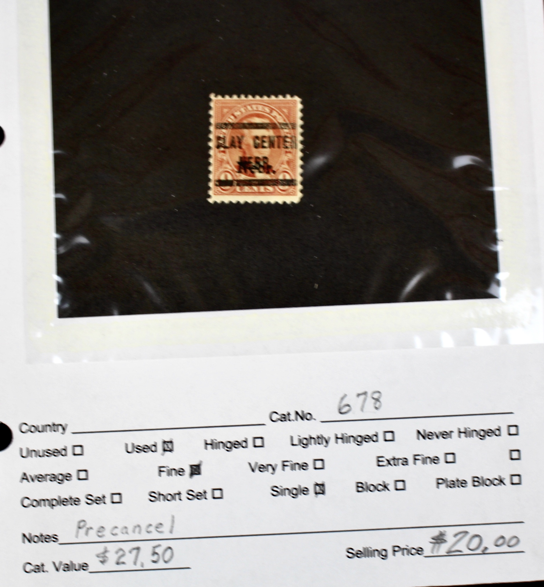 Dealer Inventory of Used U.S. Postage Stamps