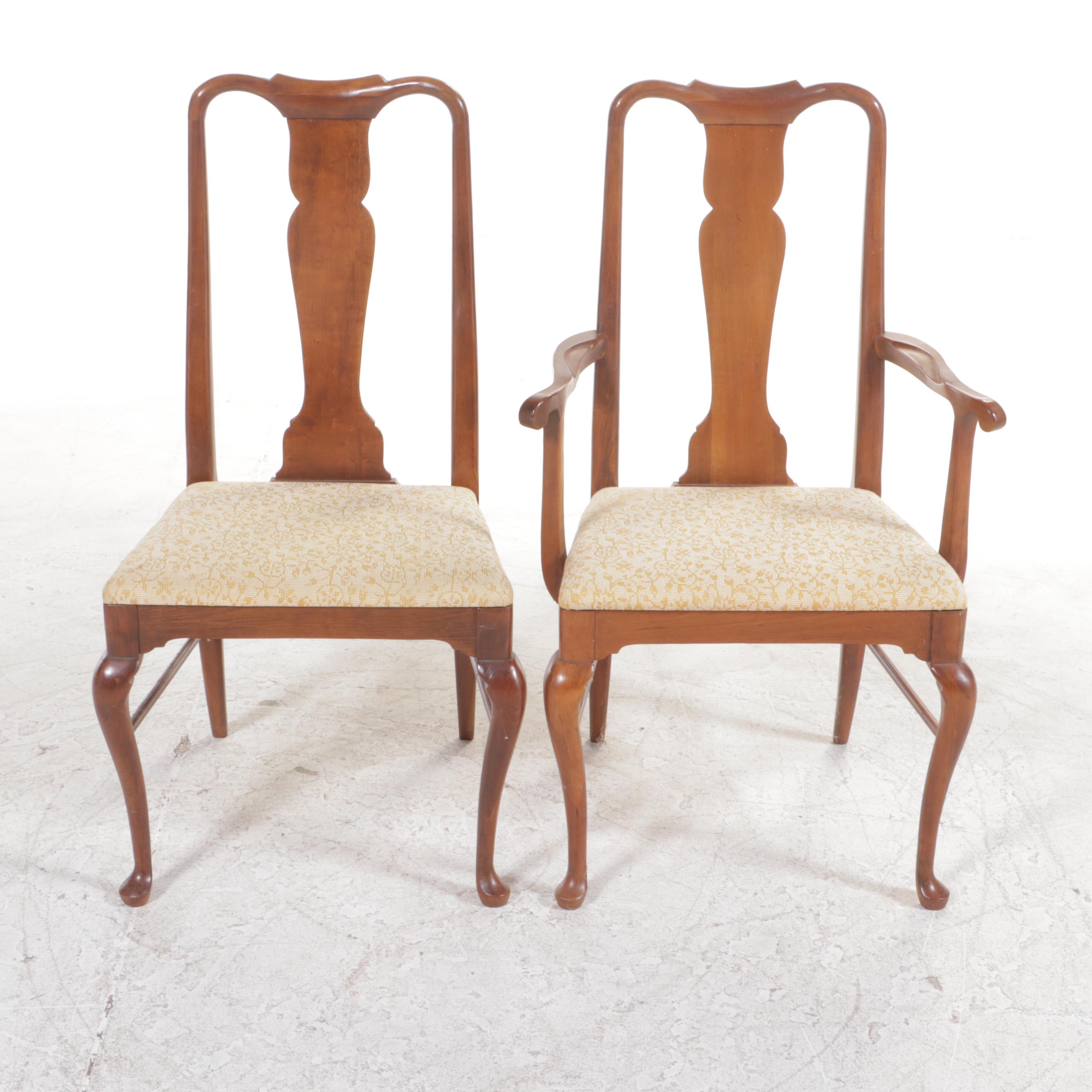 Eight-Piece Thomasville Queen Anne Style Cherrywood Dining Set