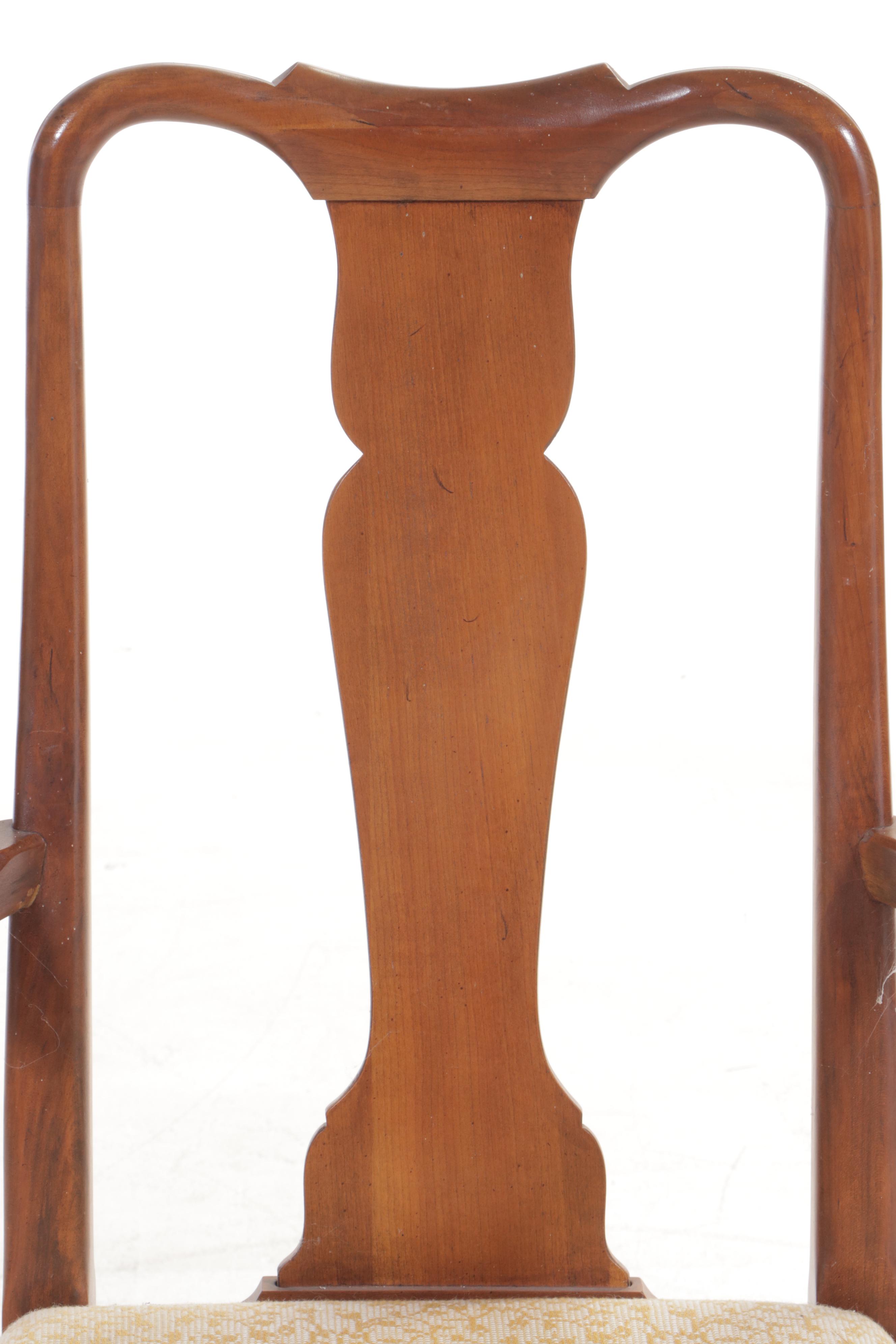 Eight-Piece Thomasville Queen Anne Style Cherrywood Dining Set