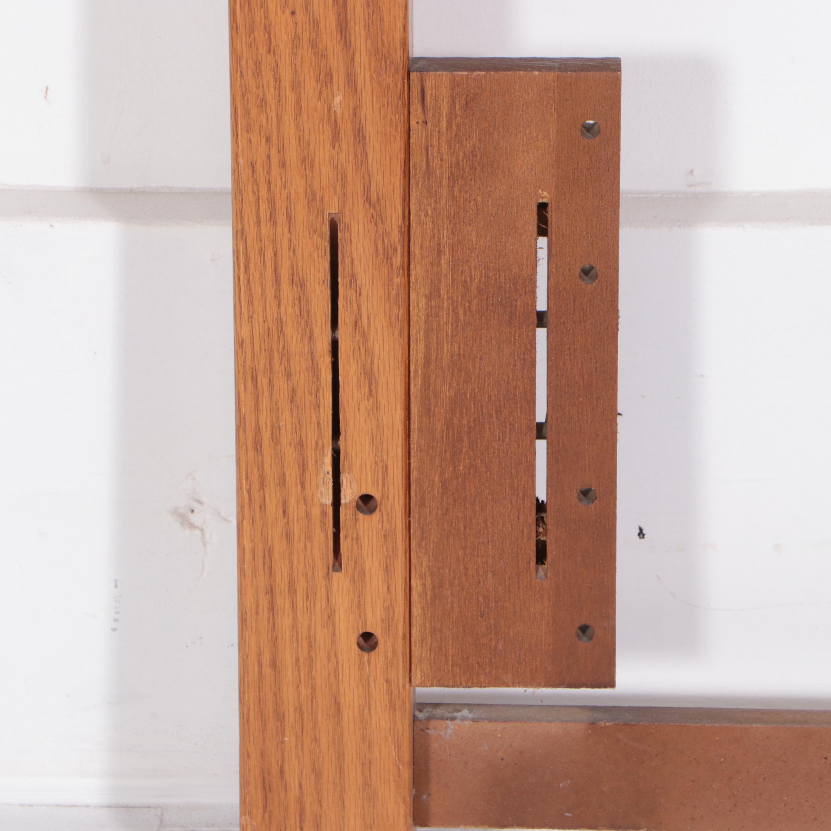 Federal Style Oak Full/Queen Size Four-Post Bed Frame