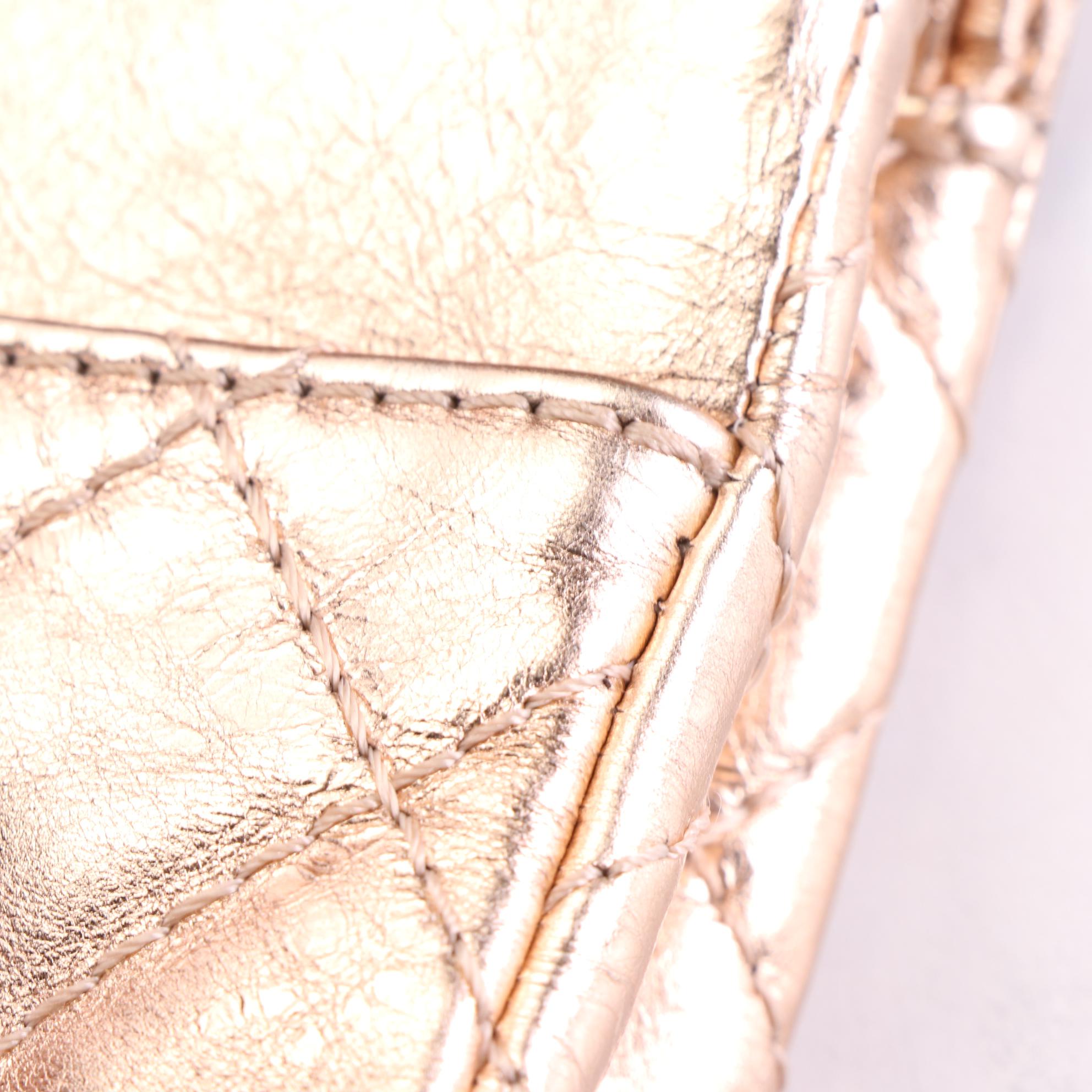 Chanel 2.55 Reissue Flap Bag in Rose Gold Metallic Crinkled Calfskin