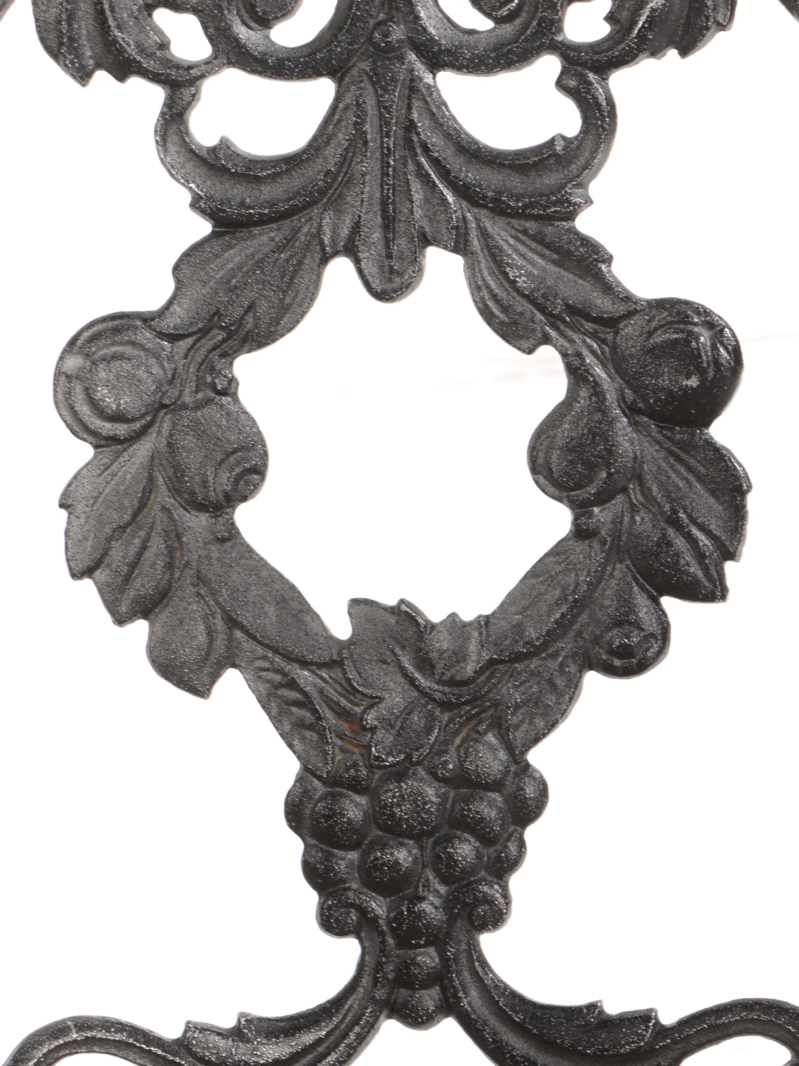 Five-Piece Plantation Patterns Inc. Cast Aluminum and Glass Top Patio Dining Set