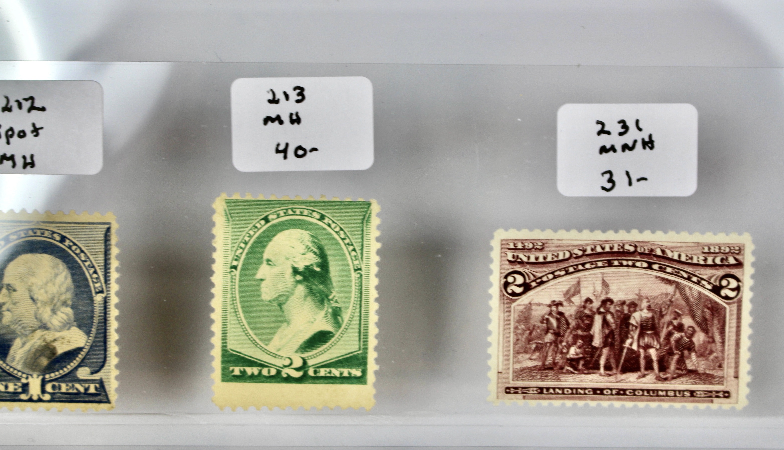 Twenty-One Early U.S. Postage Stamps