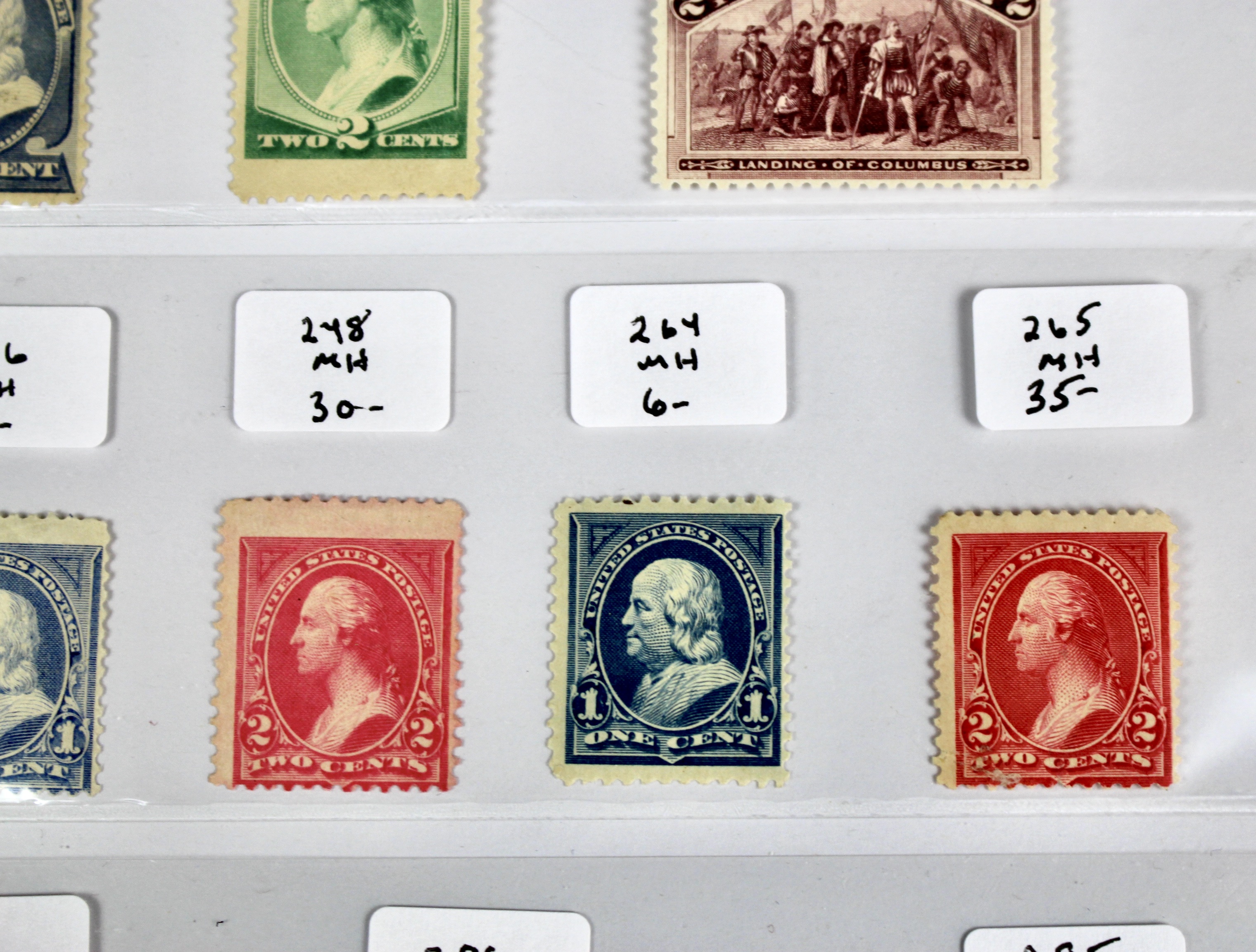 Twenty-One Early U.S. Postage Stamps