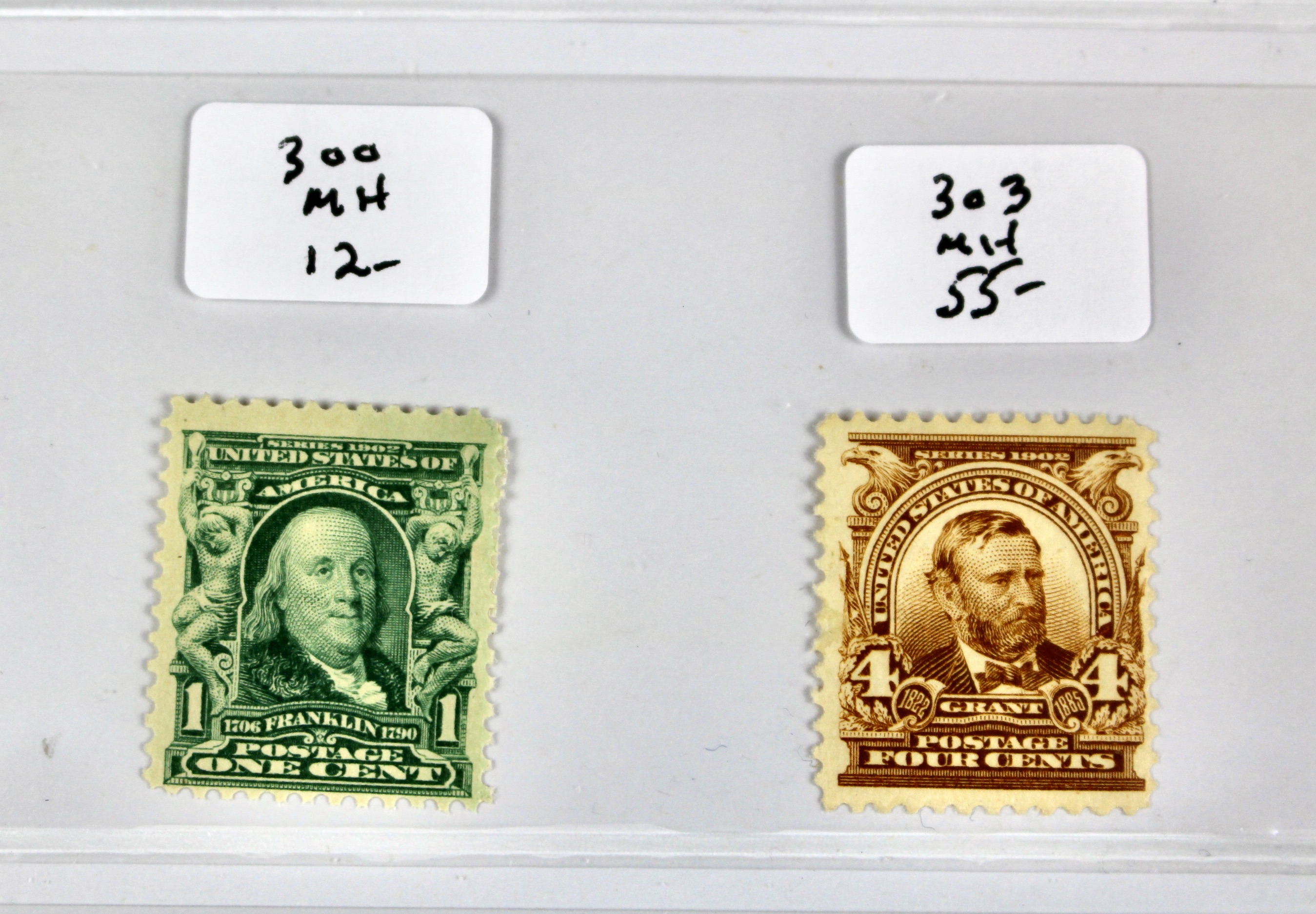 Twenty-One Early U.S. Postage Stamps