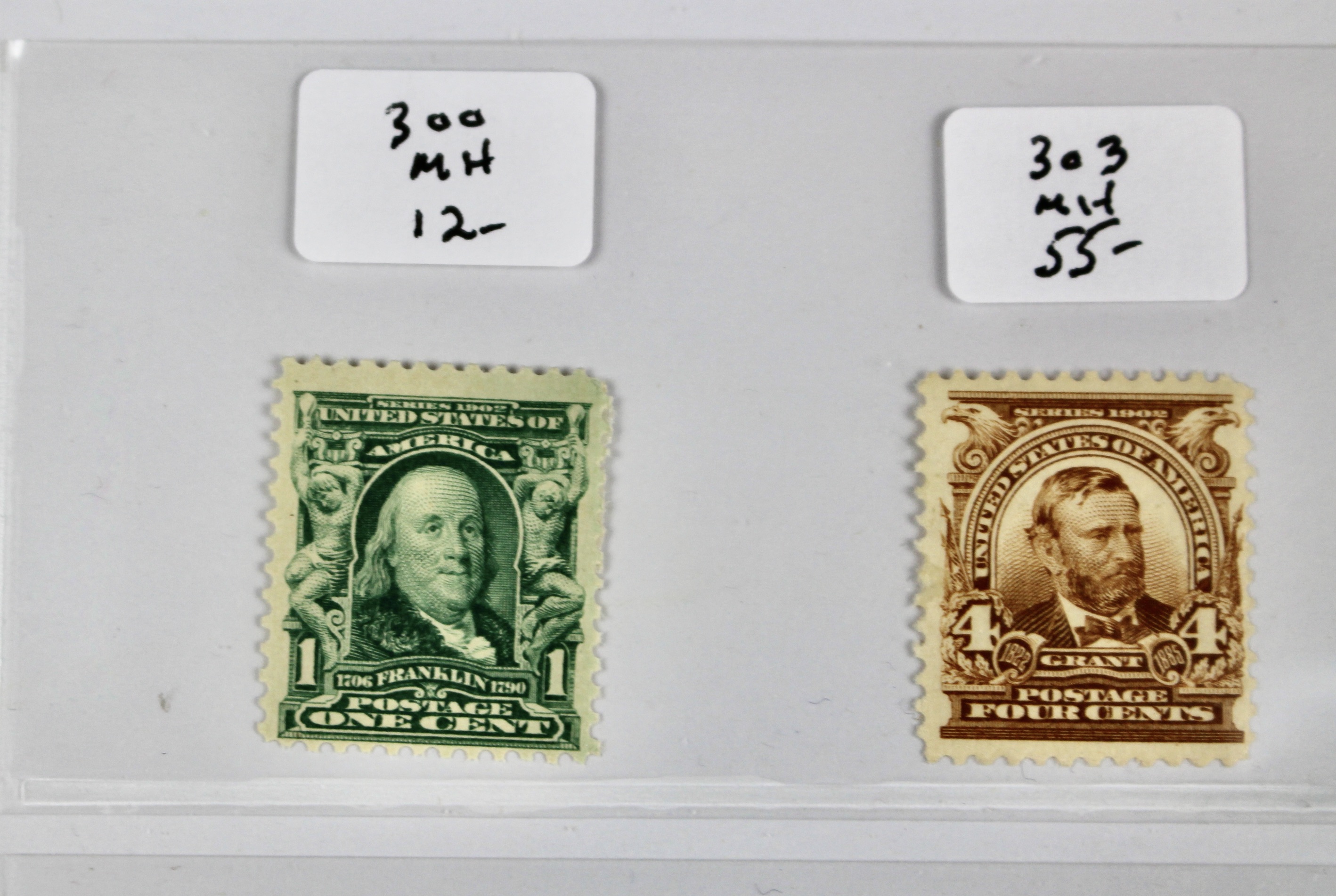 Twenty-One Early U.S. Postage Stamps