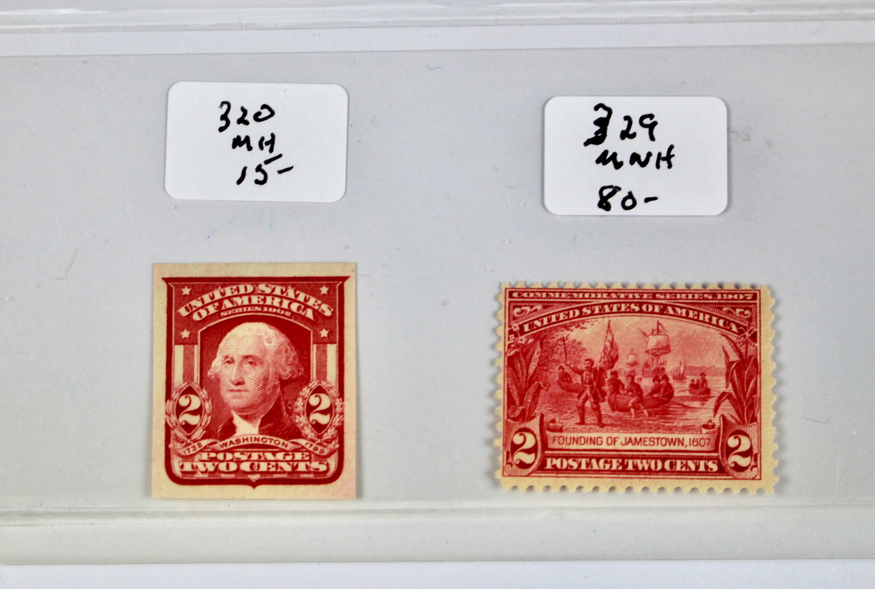 Twenty-One Early U.S. Postage Stamps