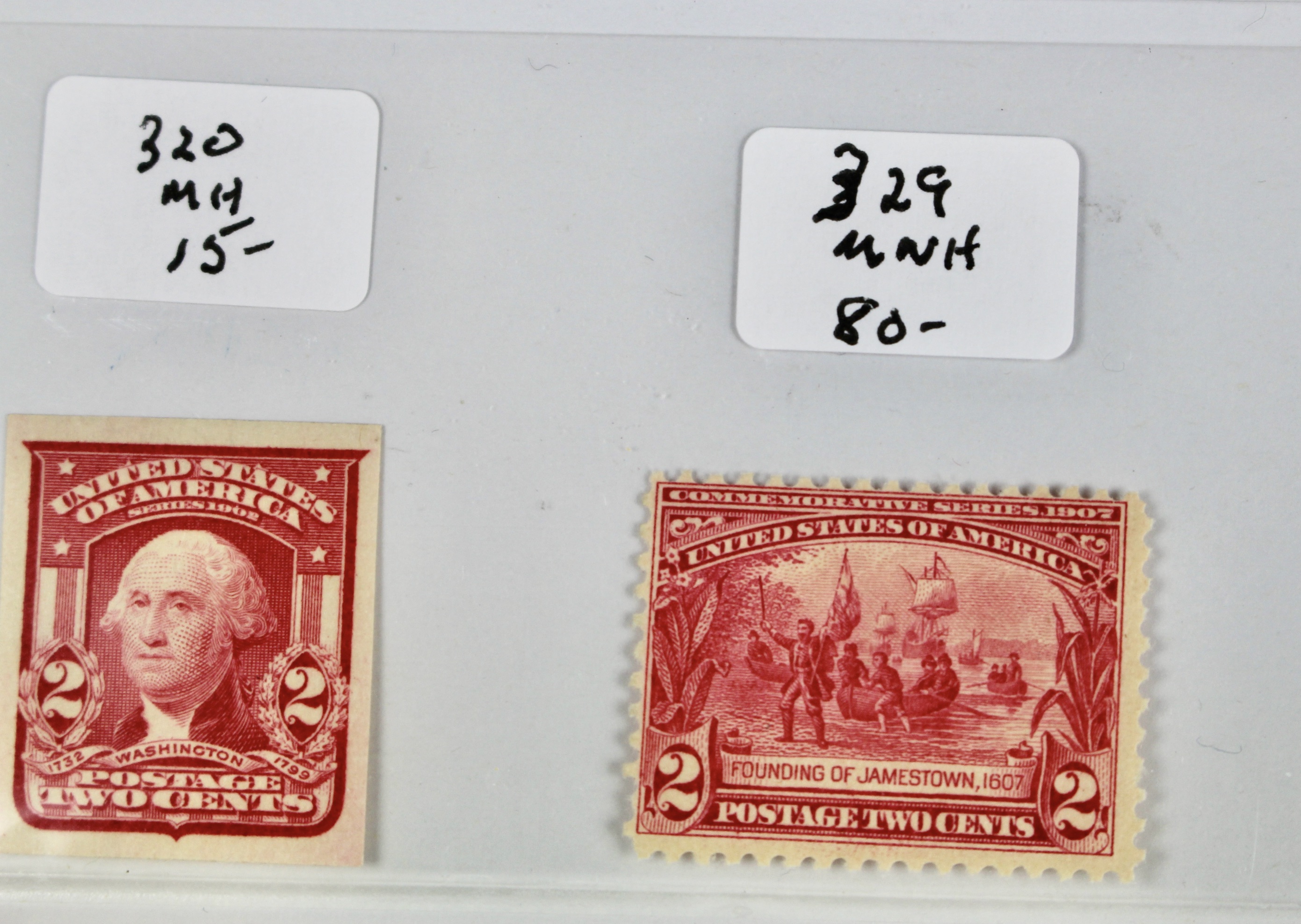 Twenty-One Early U.S. Postage Stamps
