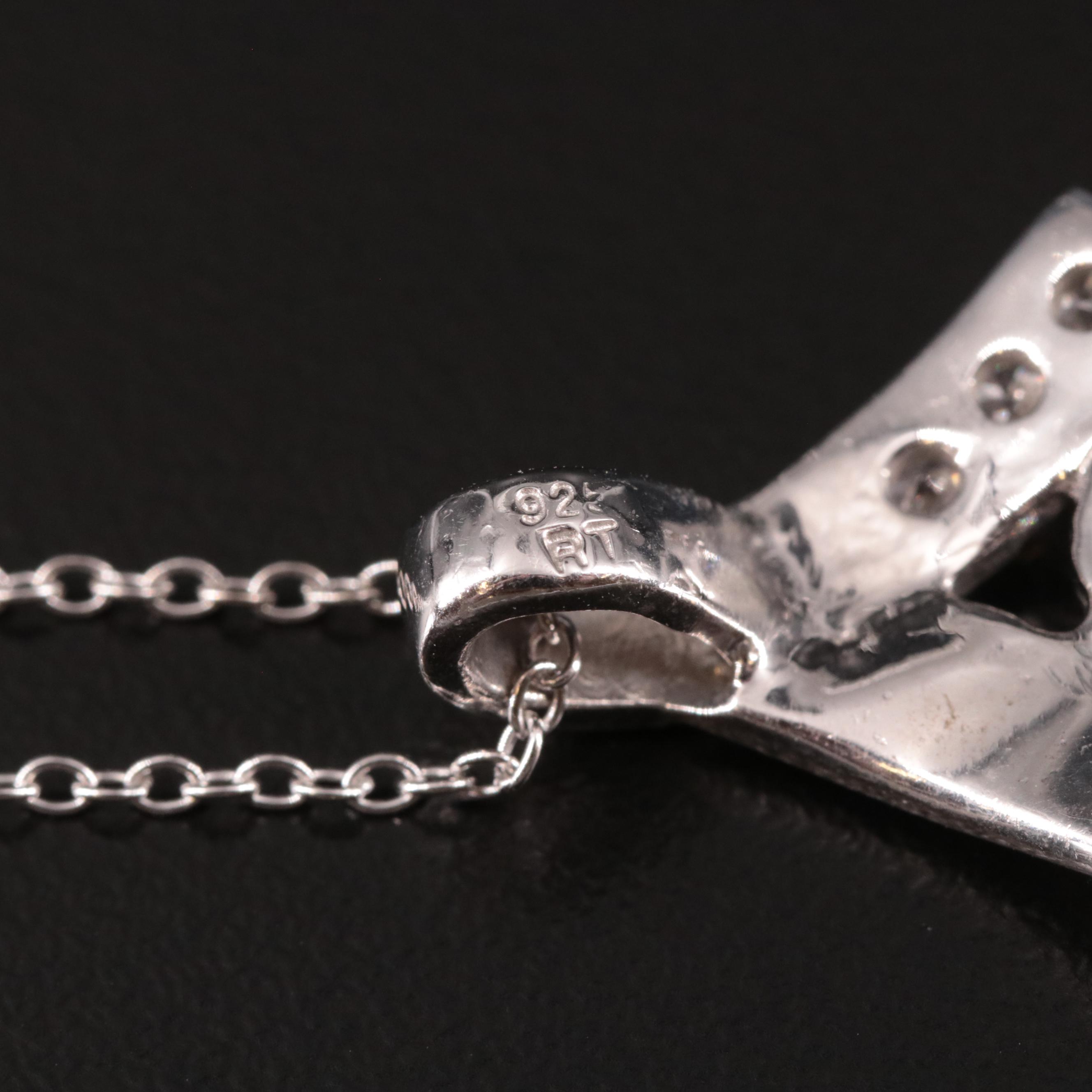 Sterling Cubic Zirconia Pendant Necklace