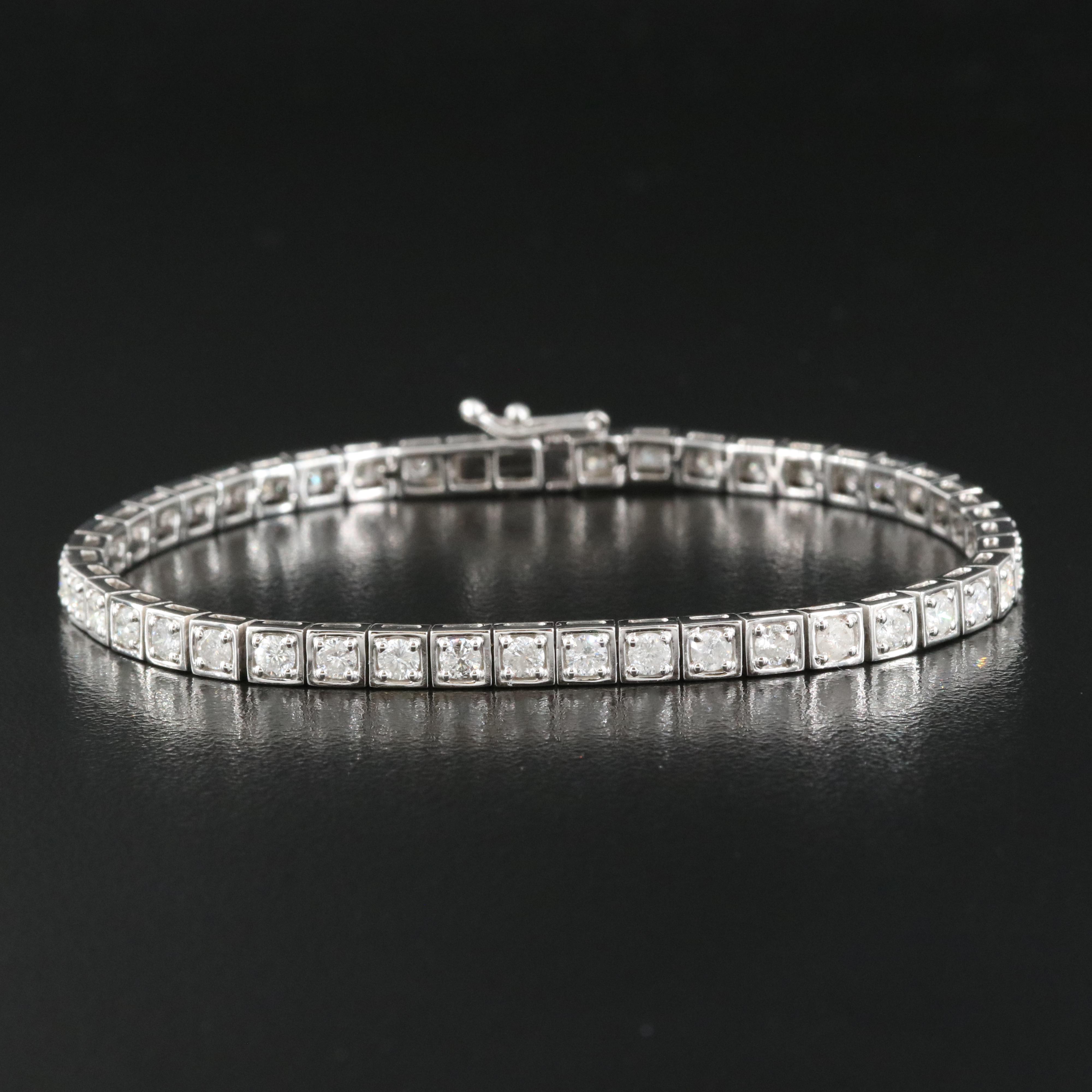 14K 3.43 CTW Diamond Line Bracelet