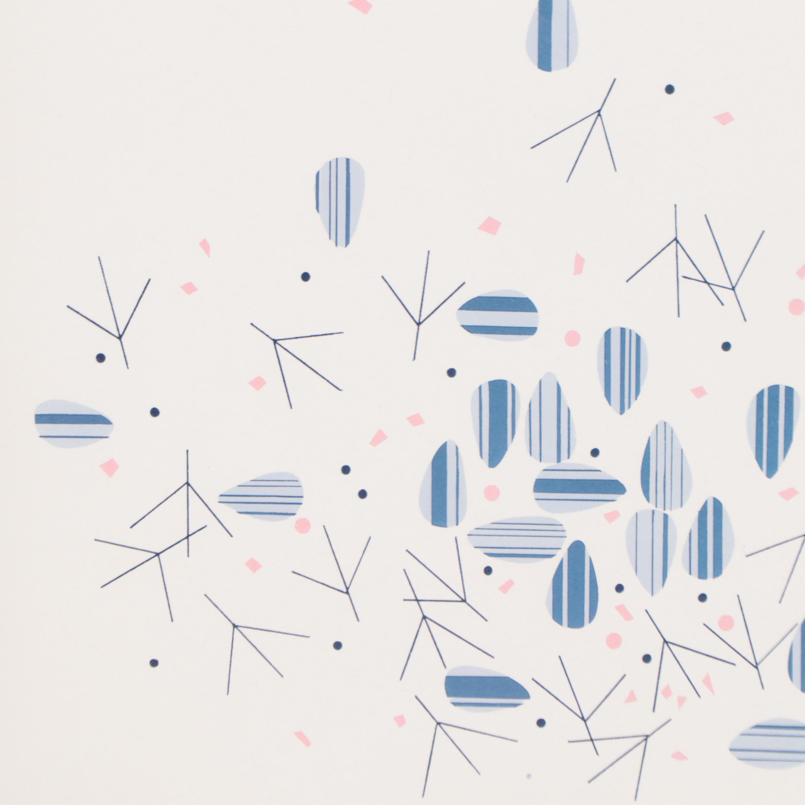 Charley Harper Offset Lithograph "Cardinal Close-Up"