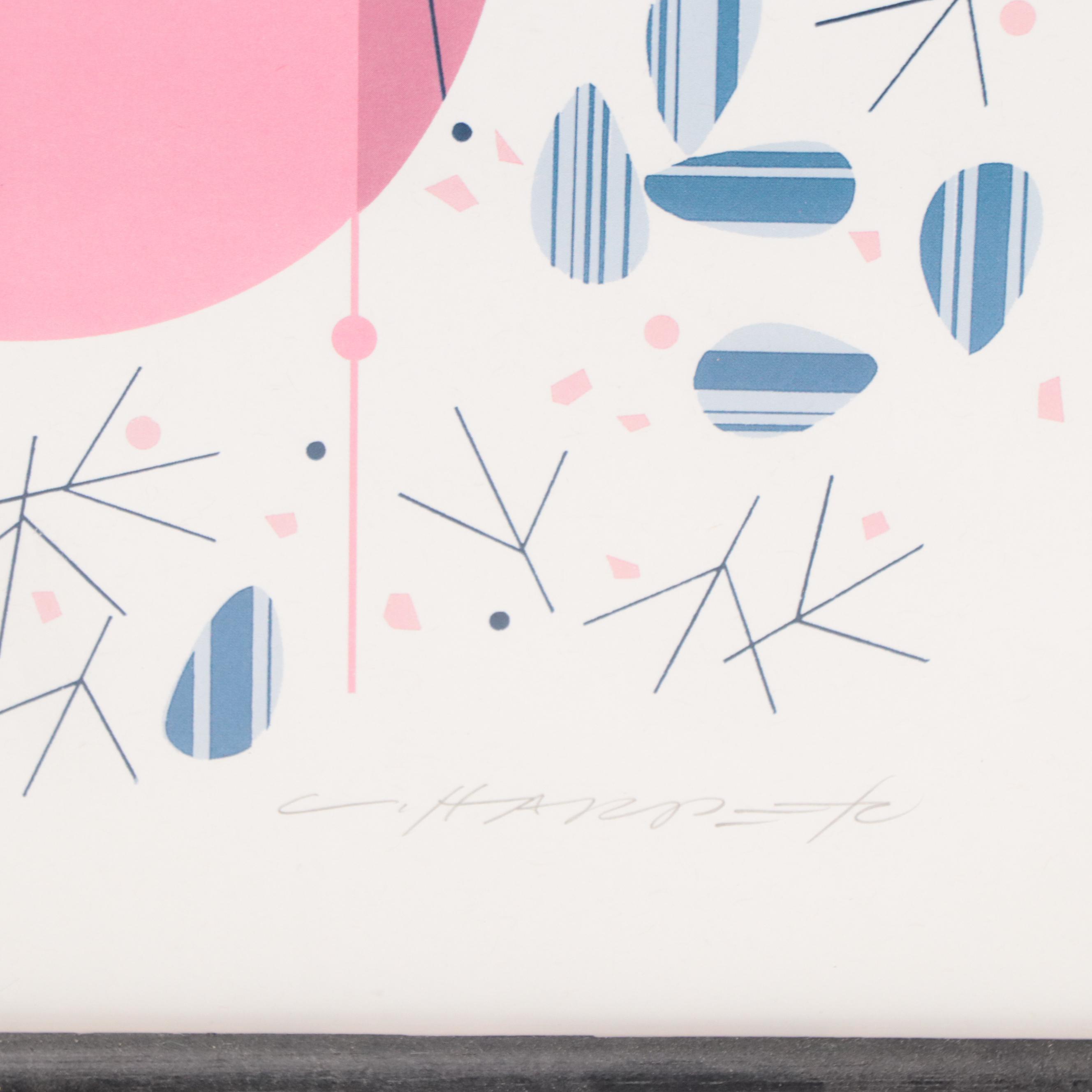 Charley Harper Offset Lithograph "Cardinal Close-Up"