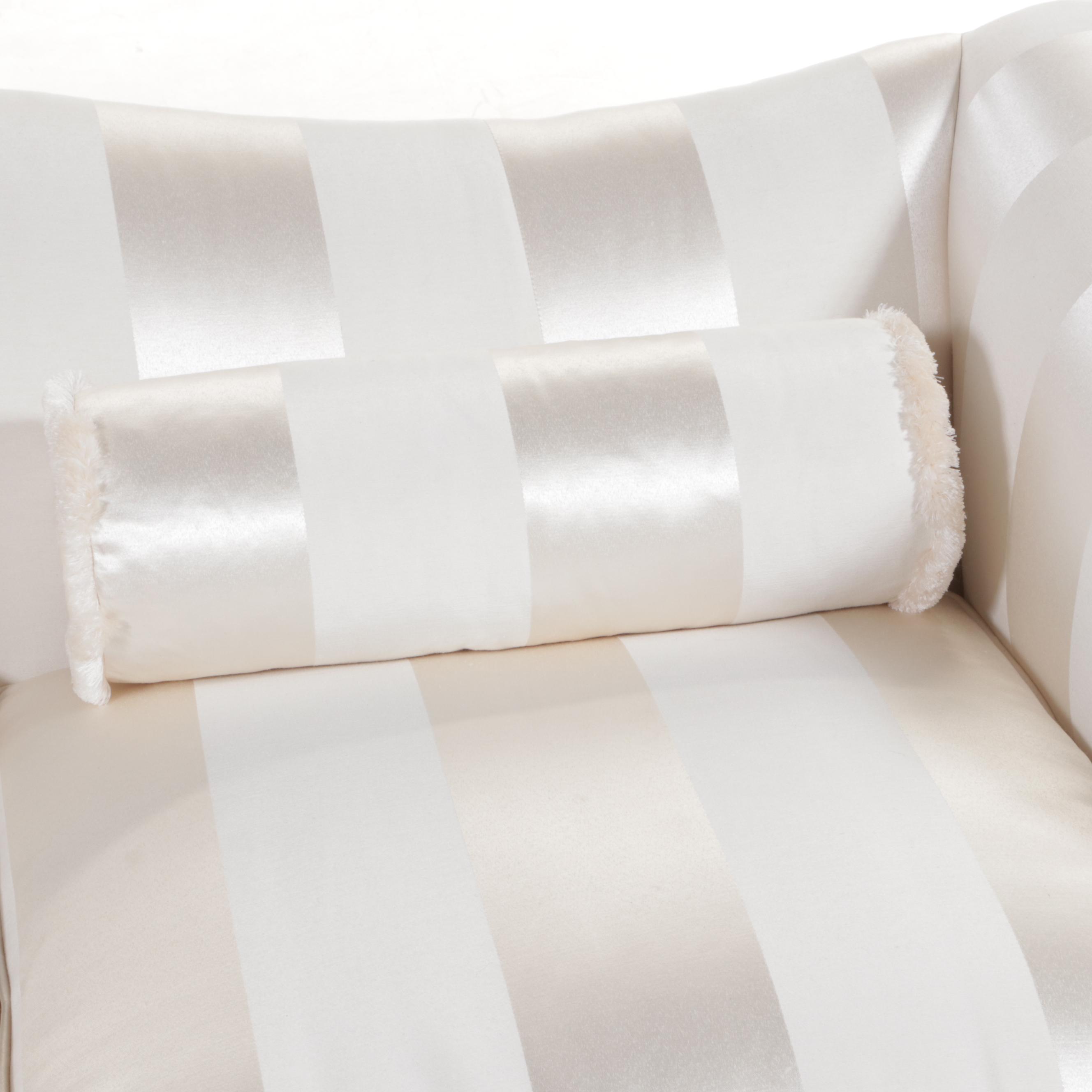 Federal Style Custom-Upholstered Camel-Back Sofa