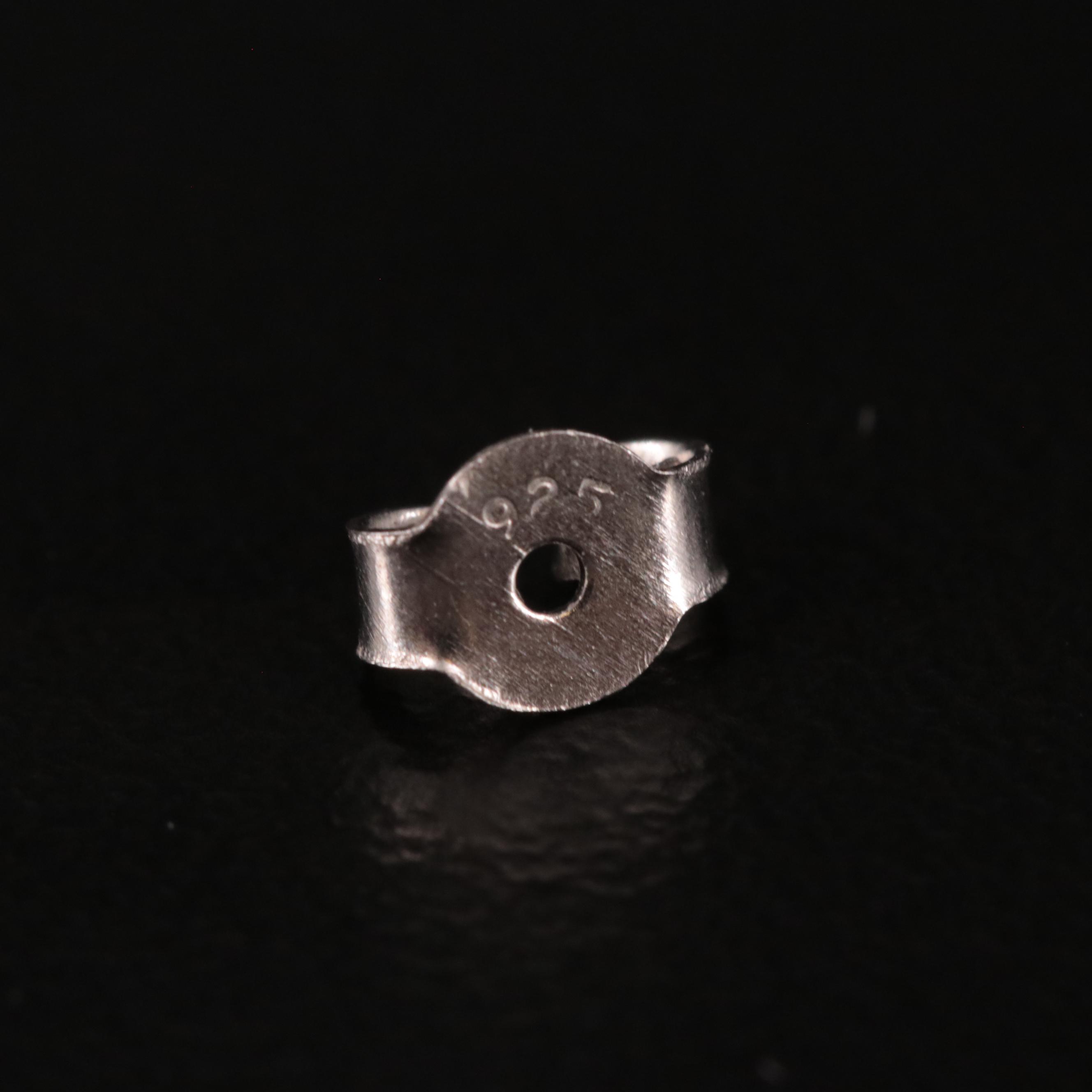 Sterling Diamond Snowflake Stud Earrings