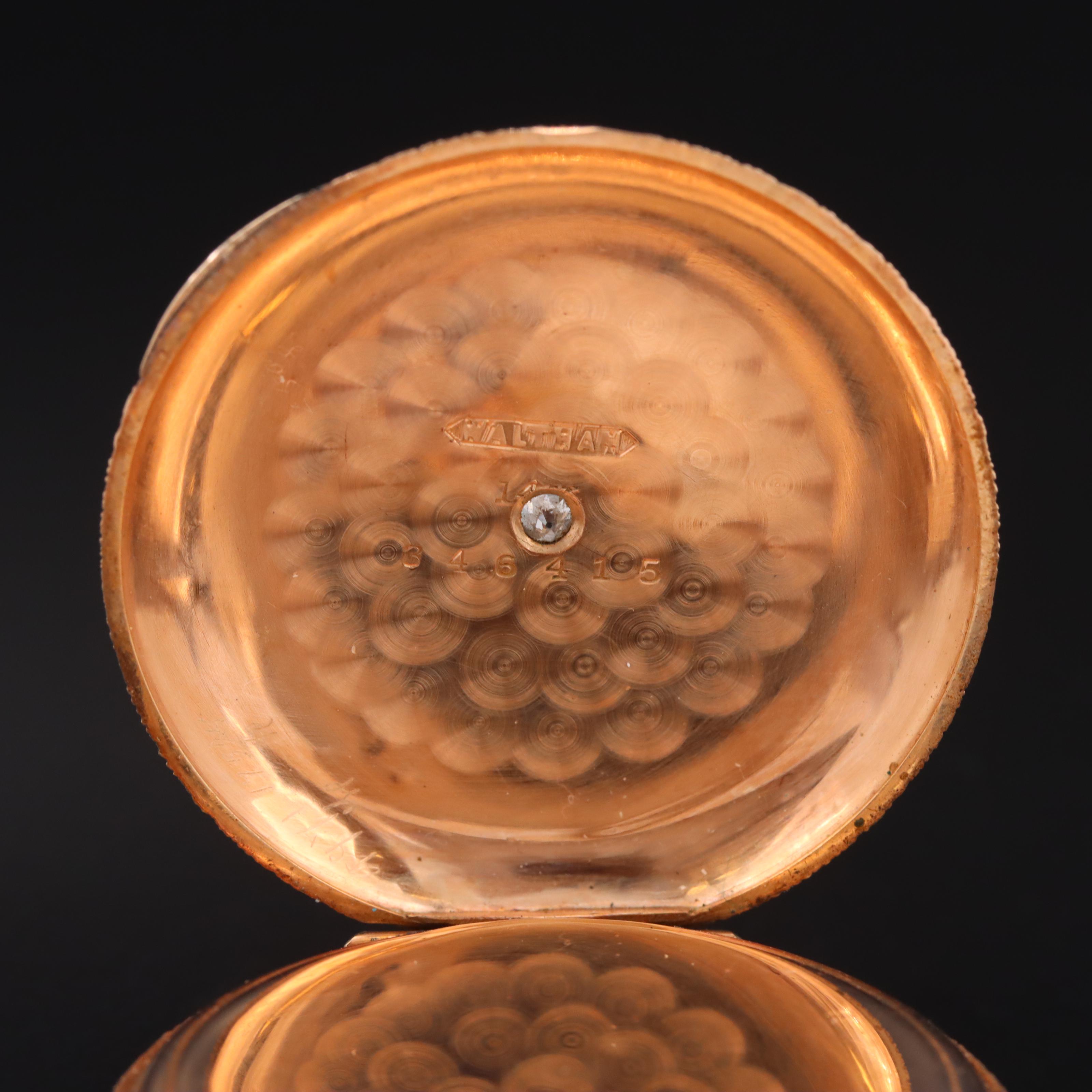 1891-92 14K Waltham Hunter Case Pocket Watch