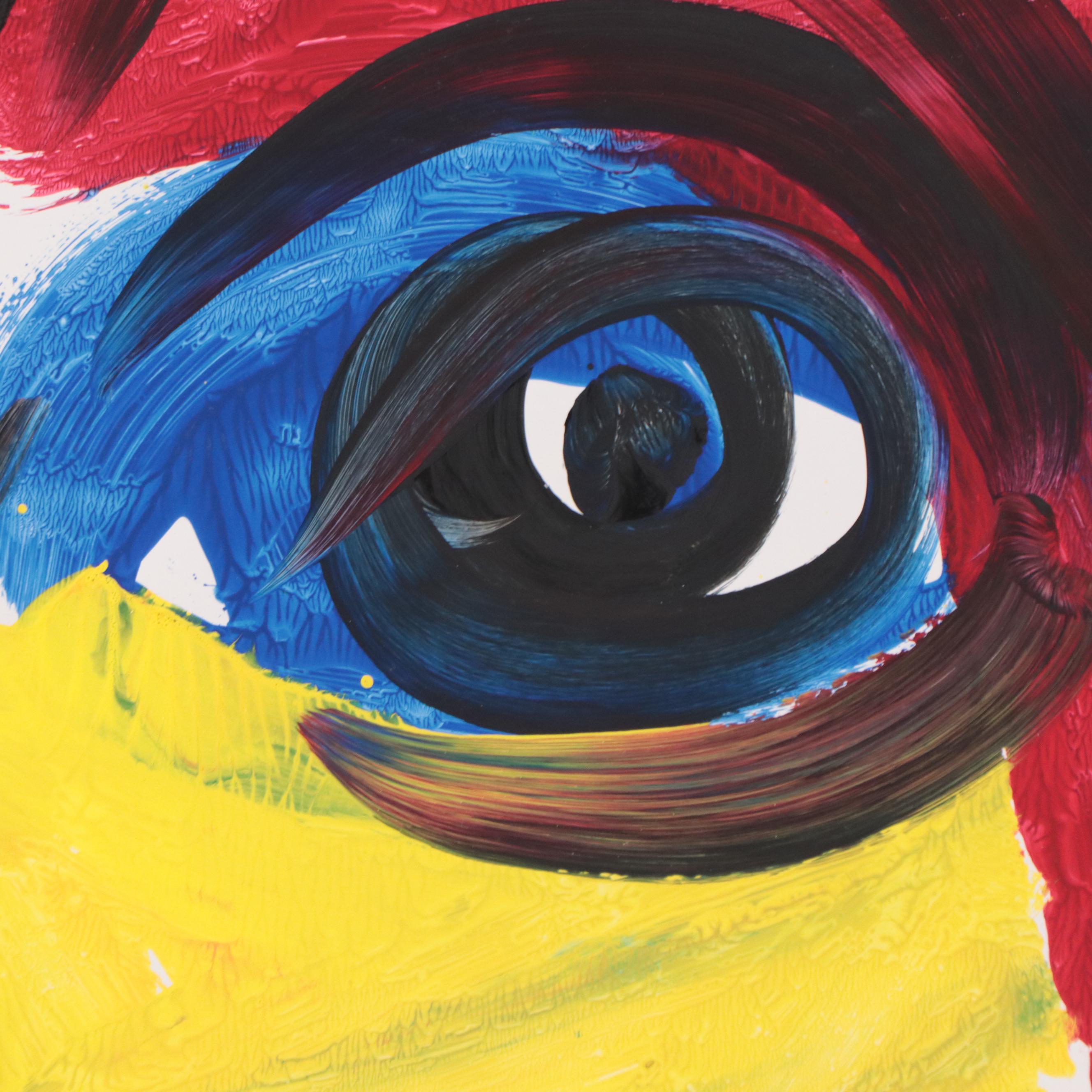 Peter Keil Abstract Portrait Acrylic Painting