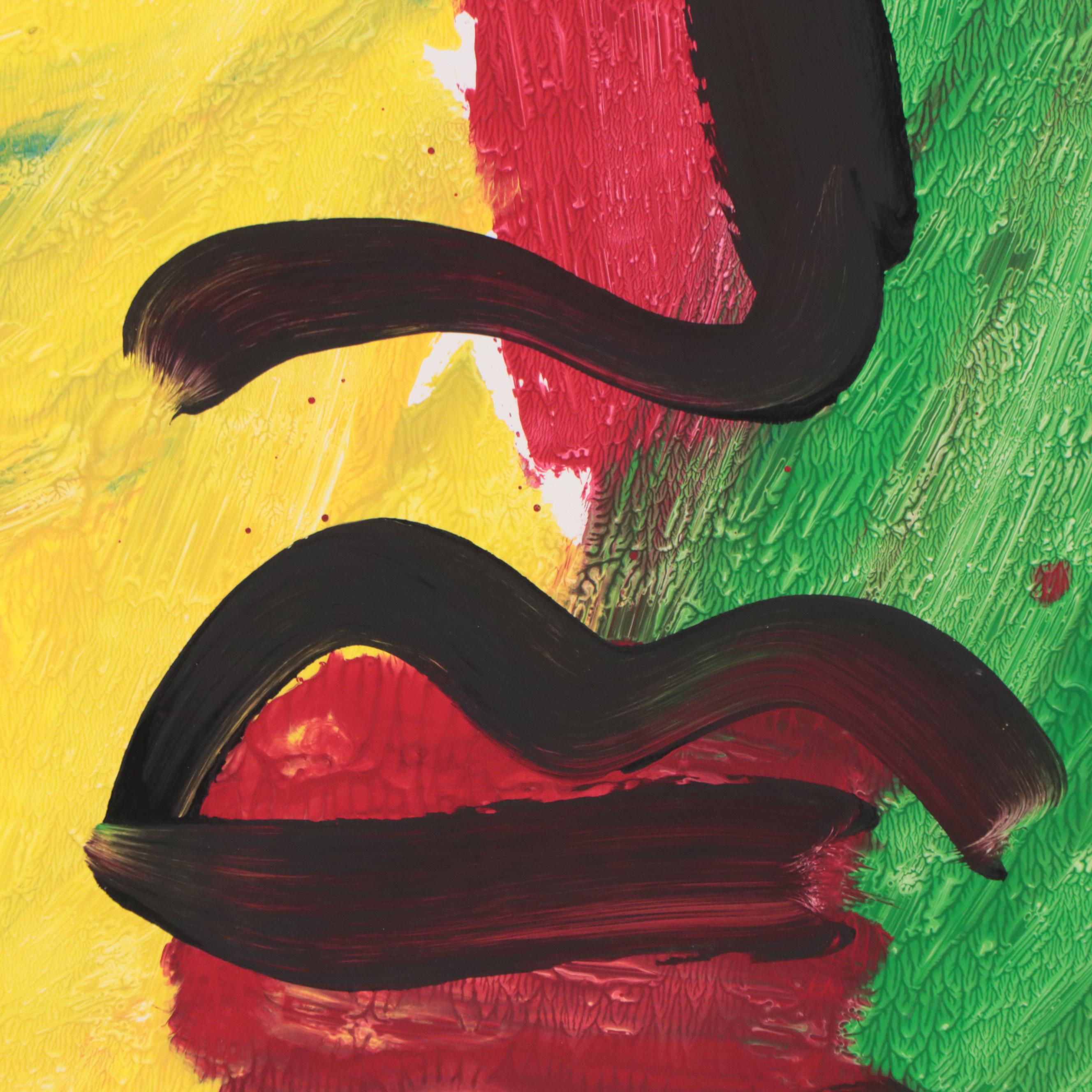 Peter Keil Abstract Portrait Acrylic Painting