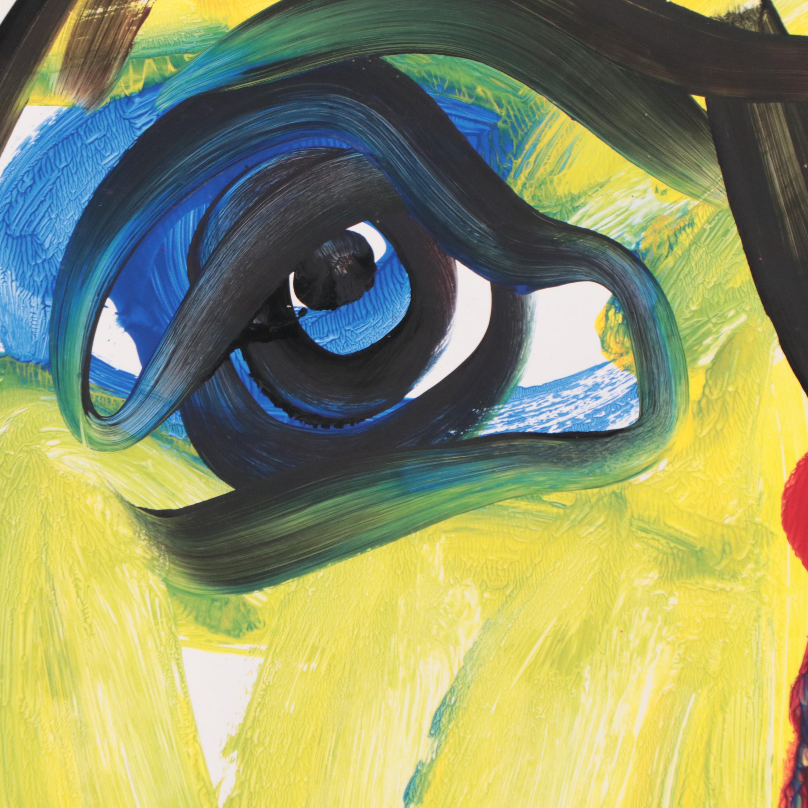 Peter Keil Abstract Portrait Acrylic Painting