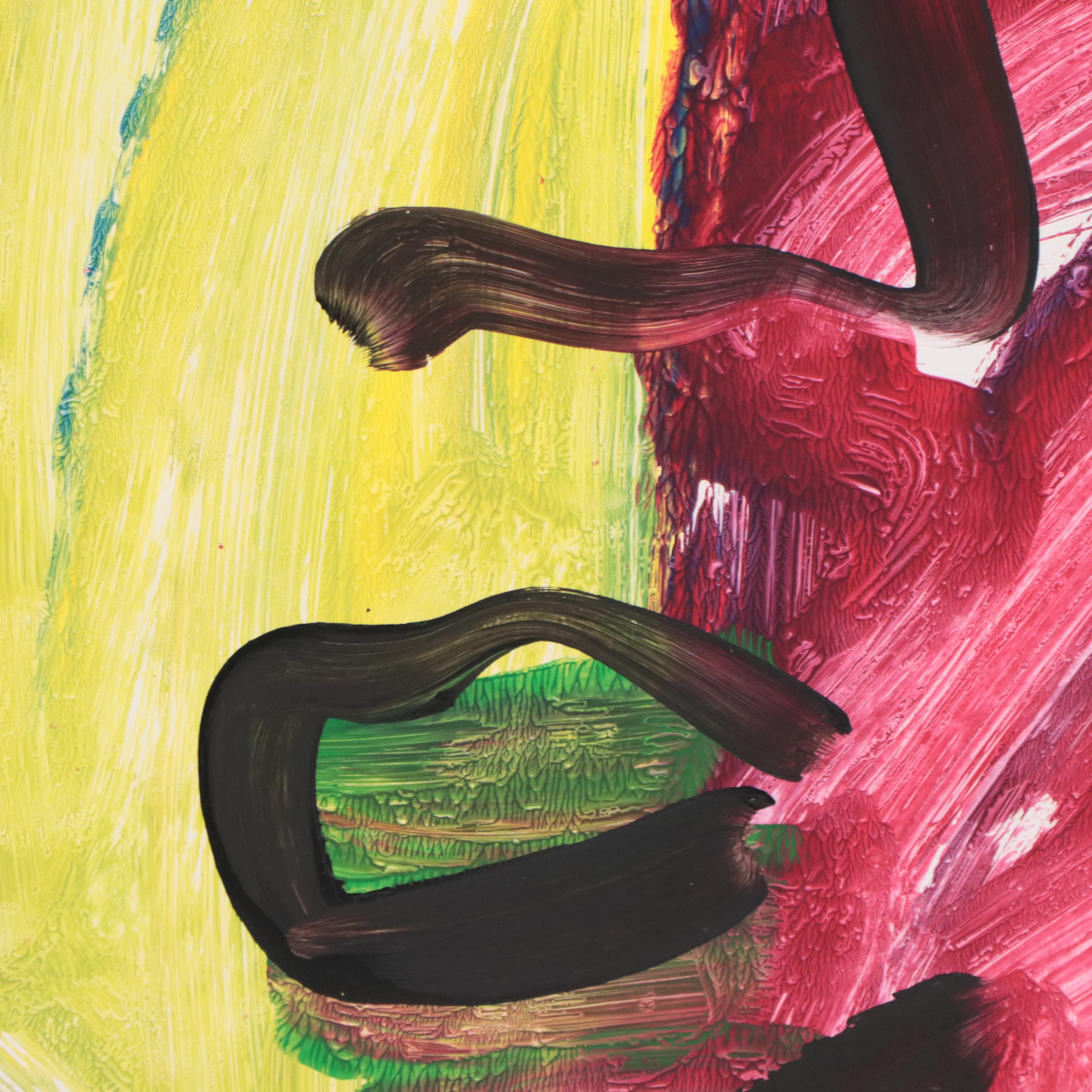 Peter Keil Abstract Portrait Acrylic Painting