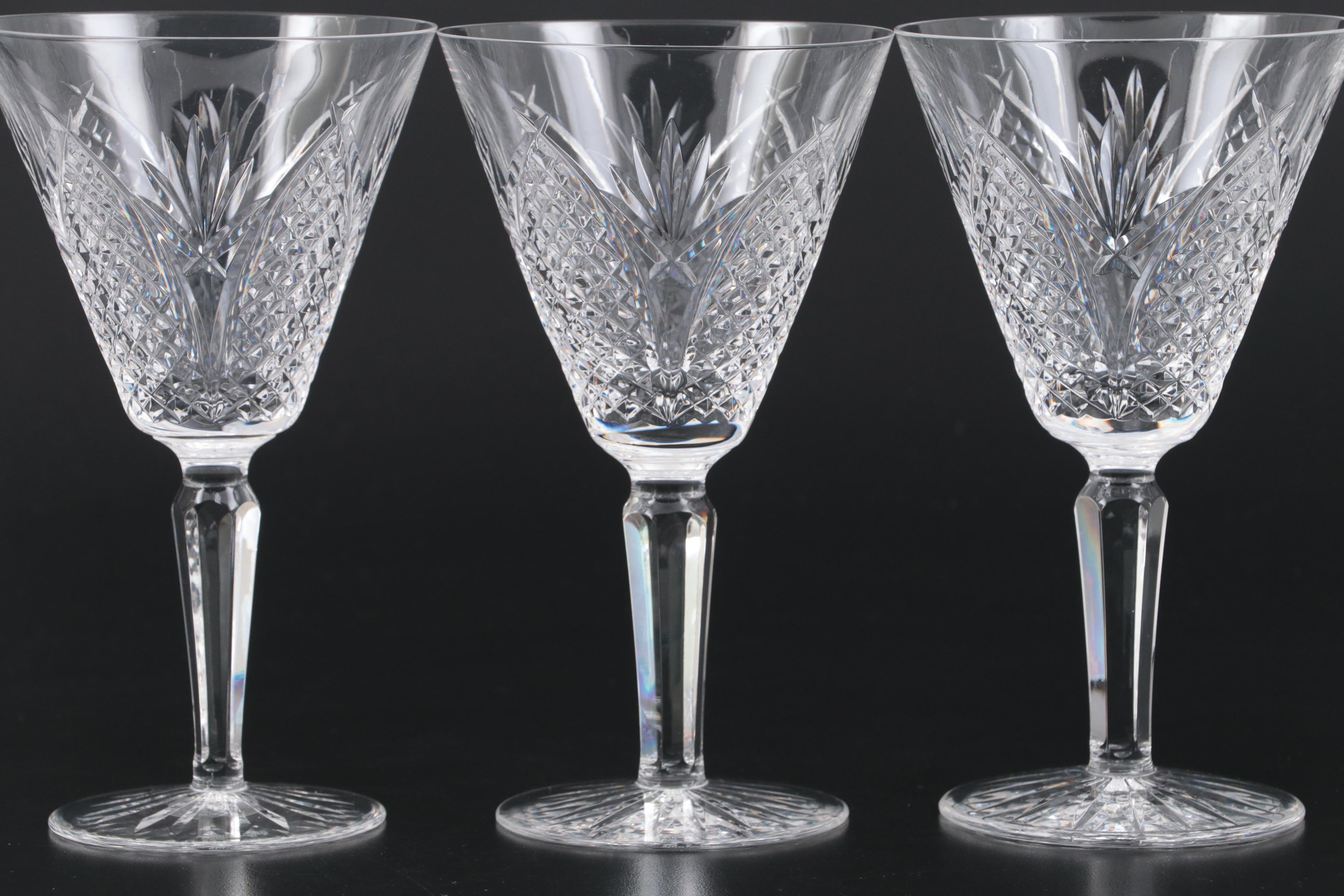 Waterford Crystal "Dunmore" Goblets and Wine Glasses