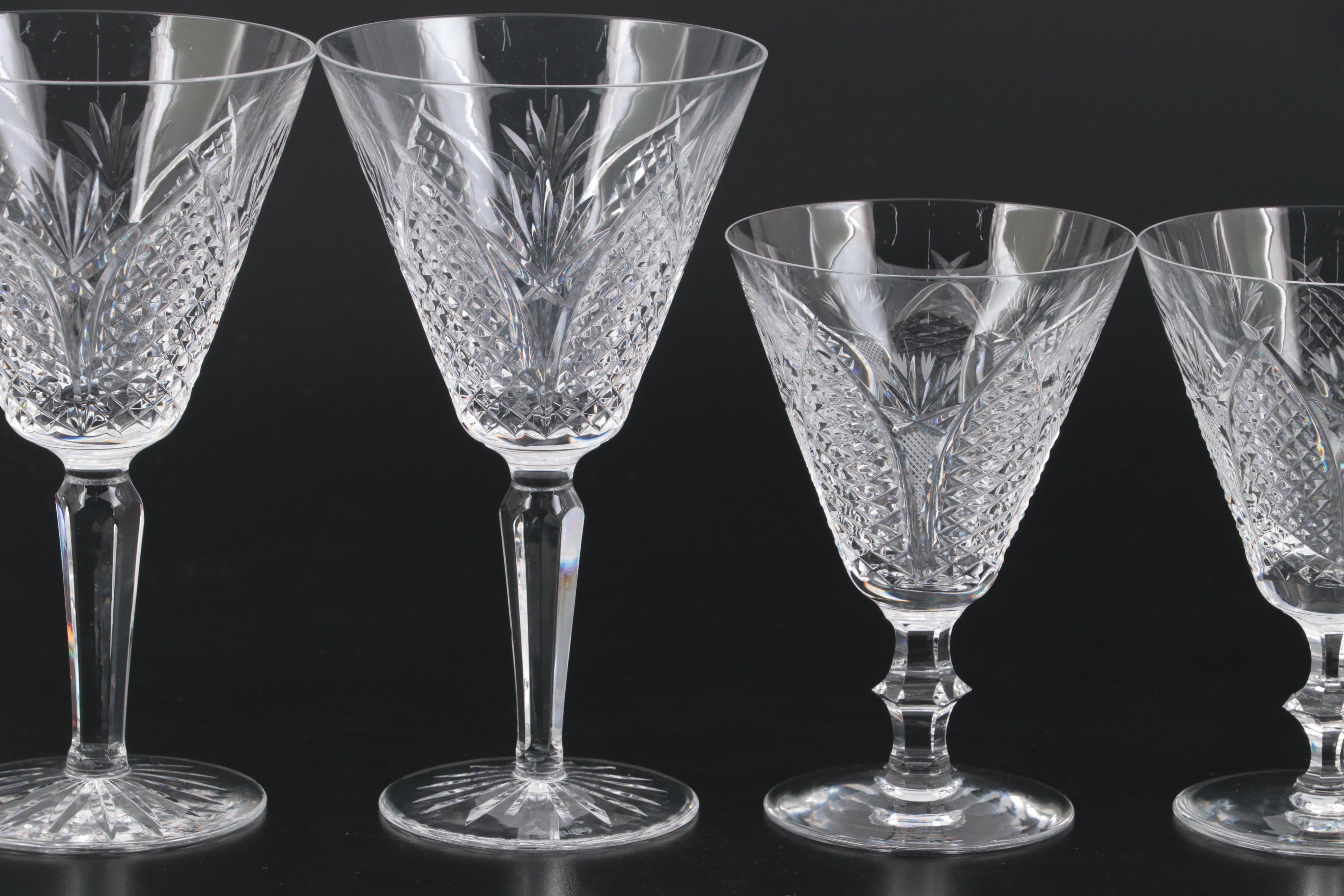 Waterford Crystal "Dunmore" Goblets and Wine Glasses