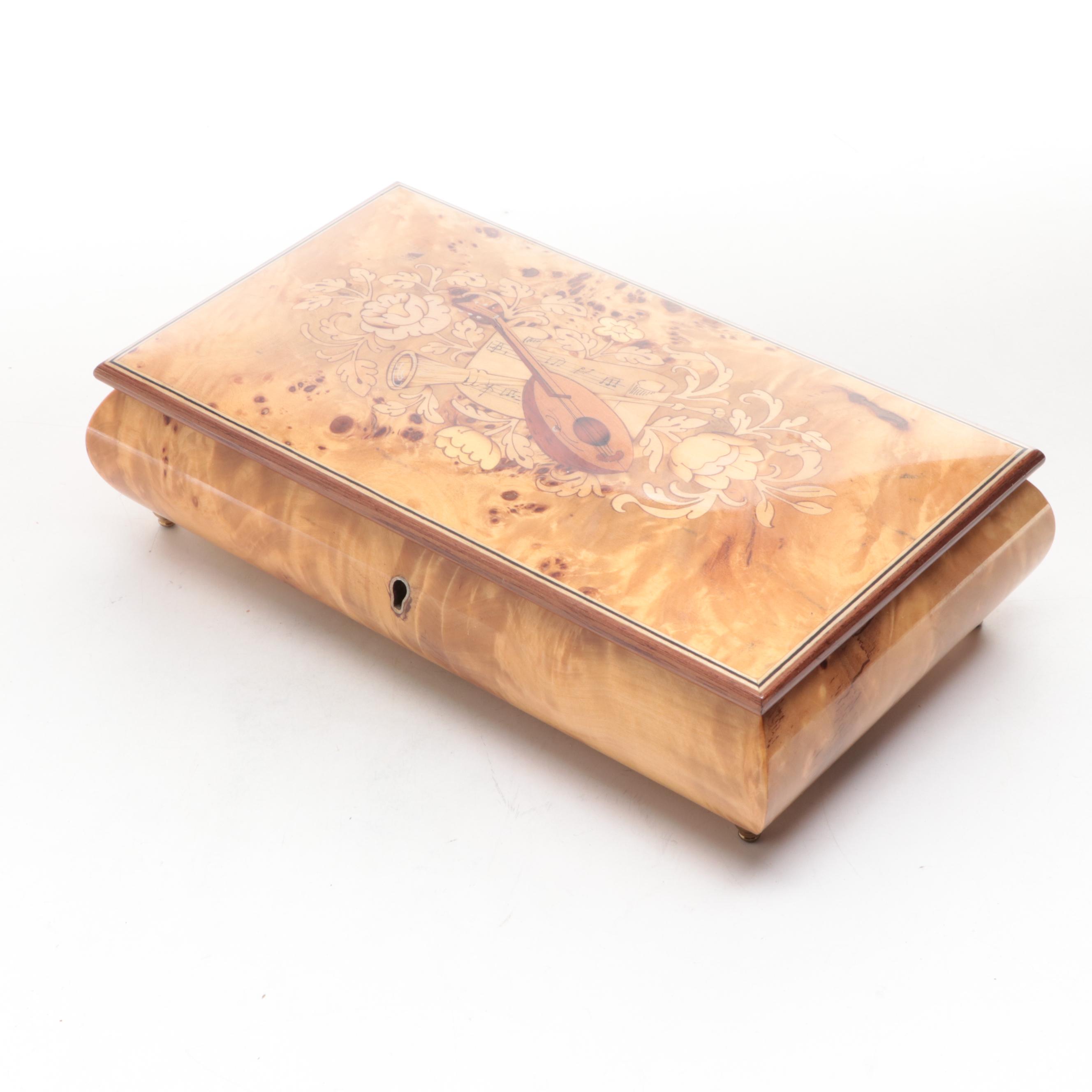 Reuge Burl Wood Italian "Für Elise" Music Box