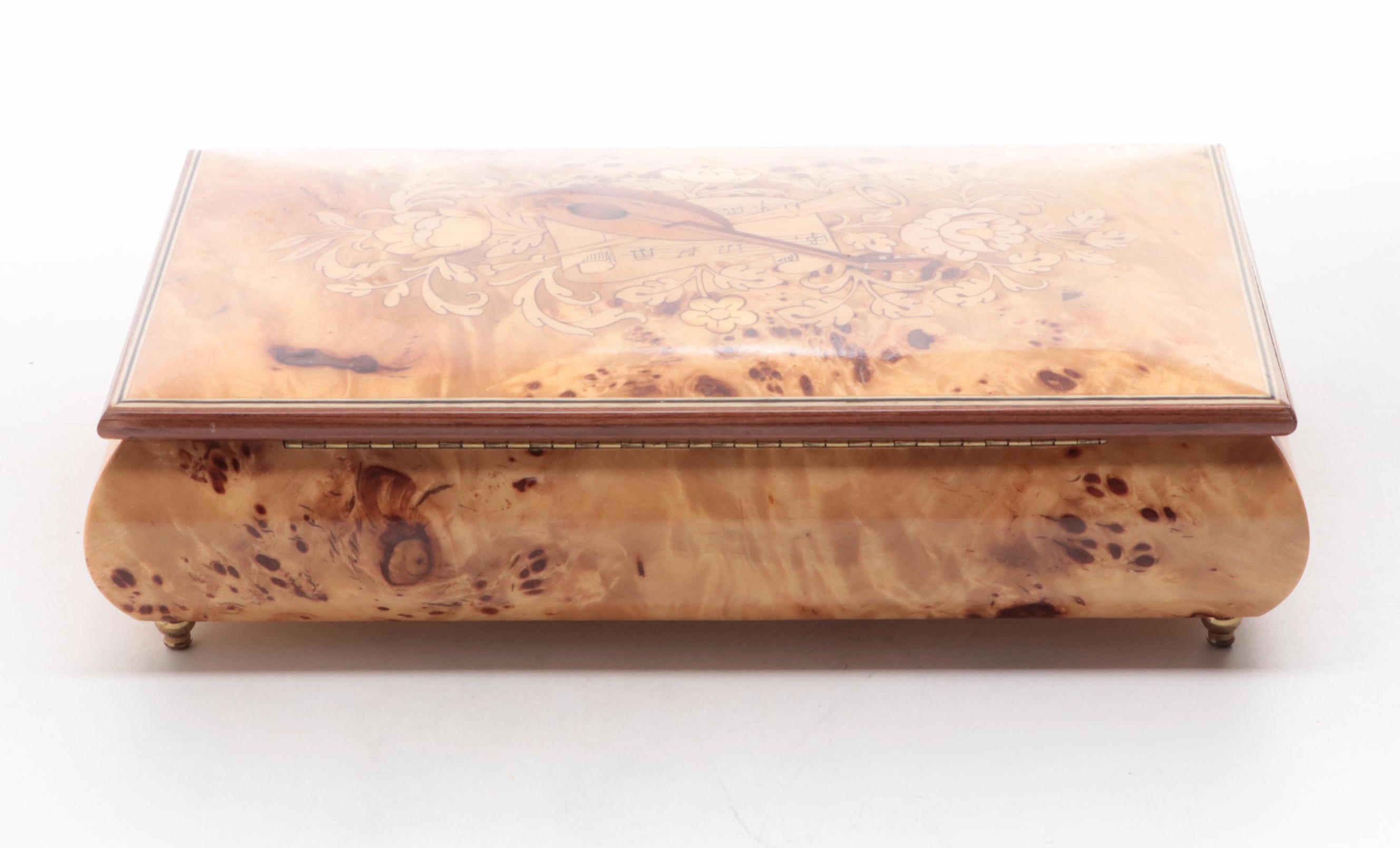 Reuge Burl Wood Italian "Für Elise" Music Box