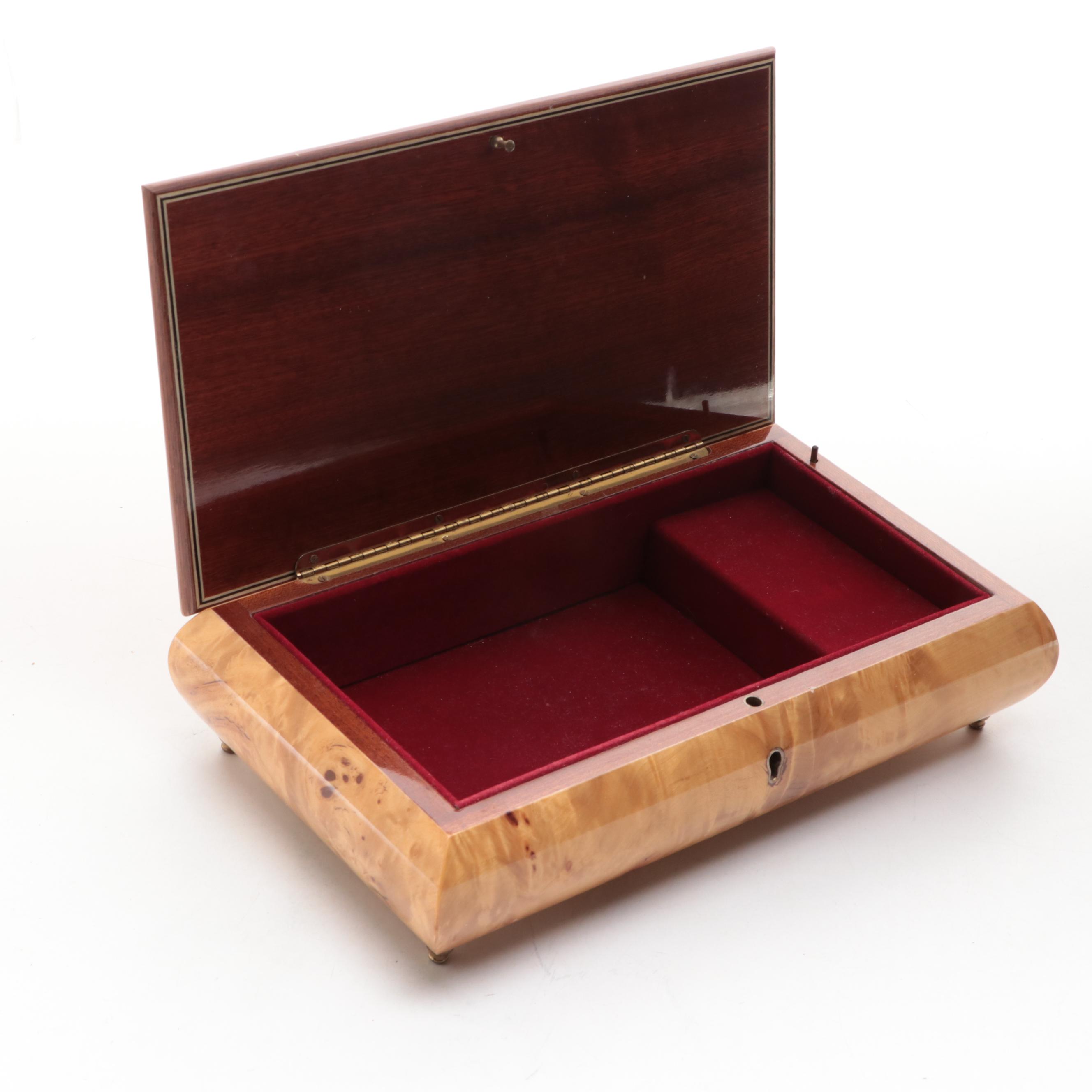 Reuge Burl Wood Italian "Für Elise" Music Box