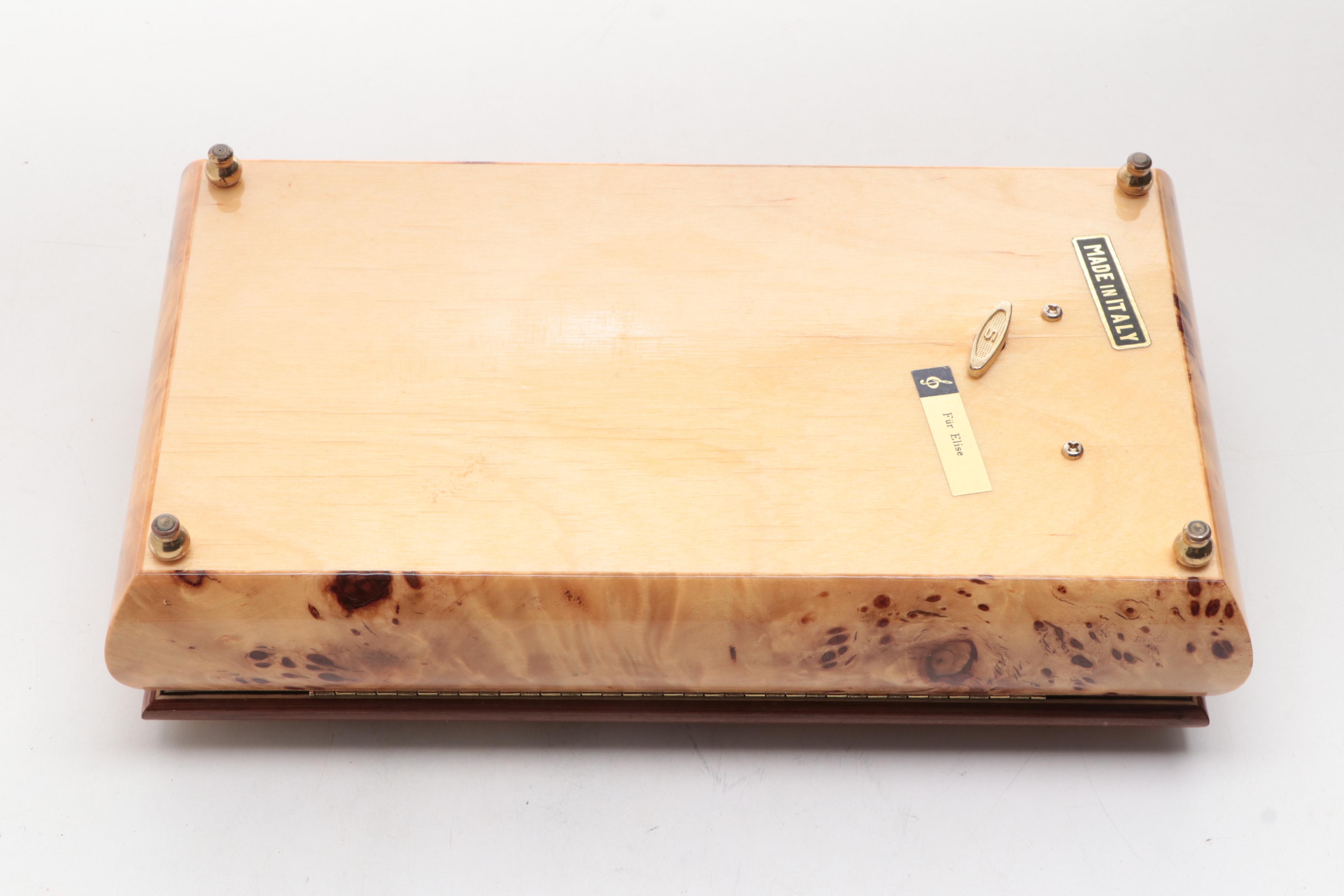 Reuge Burl Wood Italian "Für Elise" Music Box