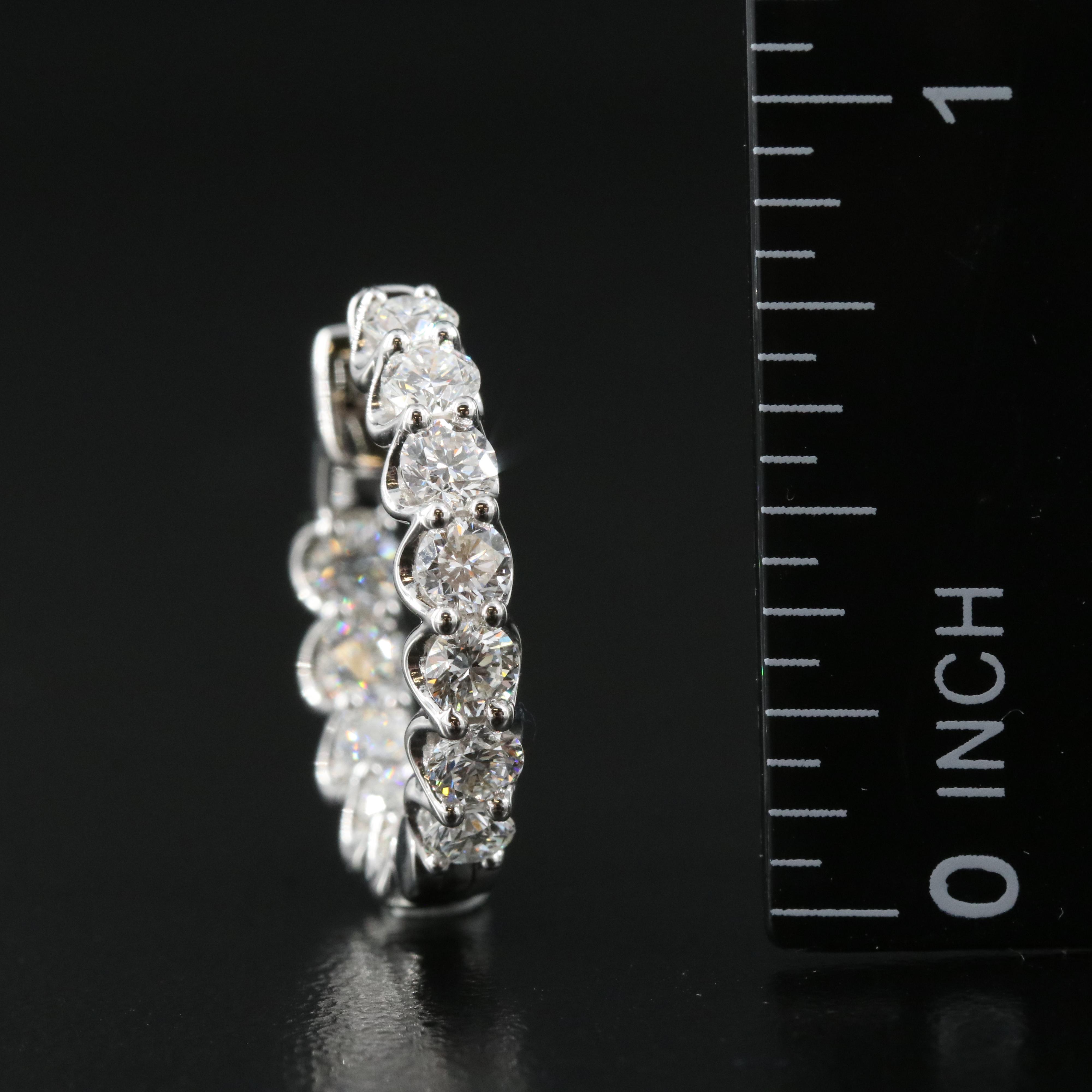 14K 2.50 CTW Lab Grown Diamond Inside-Out Hoop Earrings