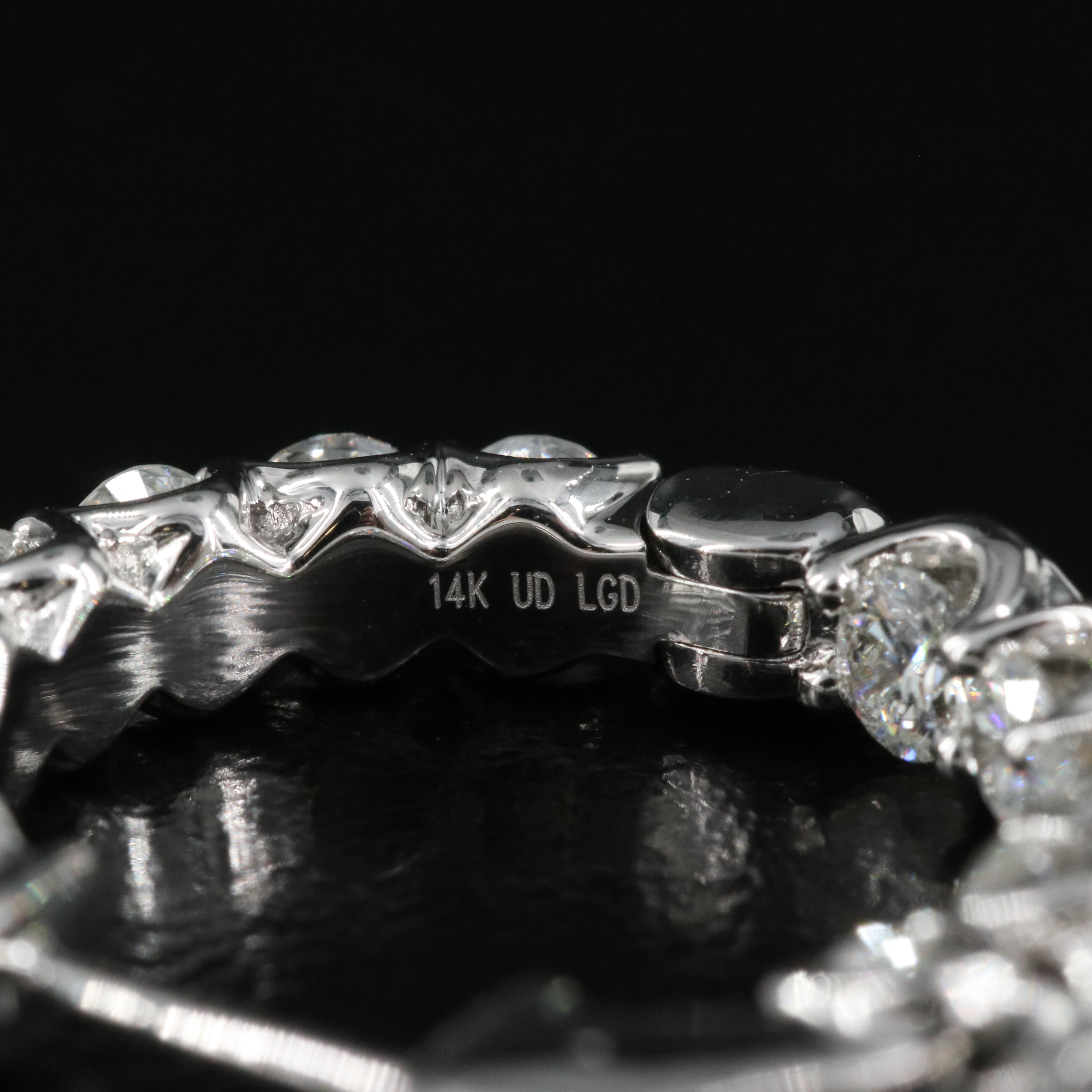 14K 2.50 CTW Lab Grown Diamond Inside-Out Hoop Earrings